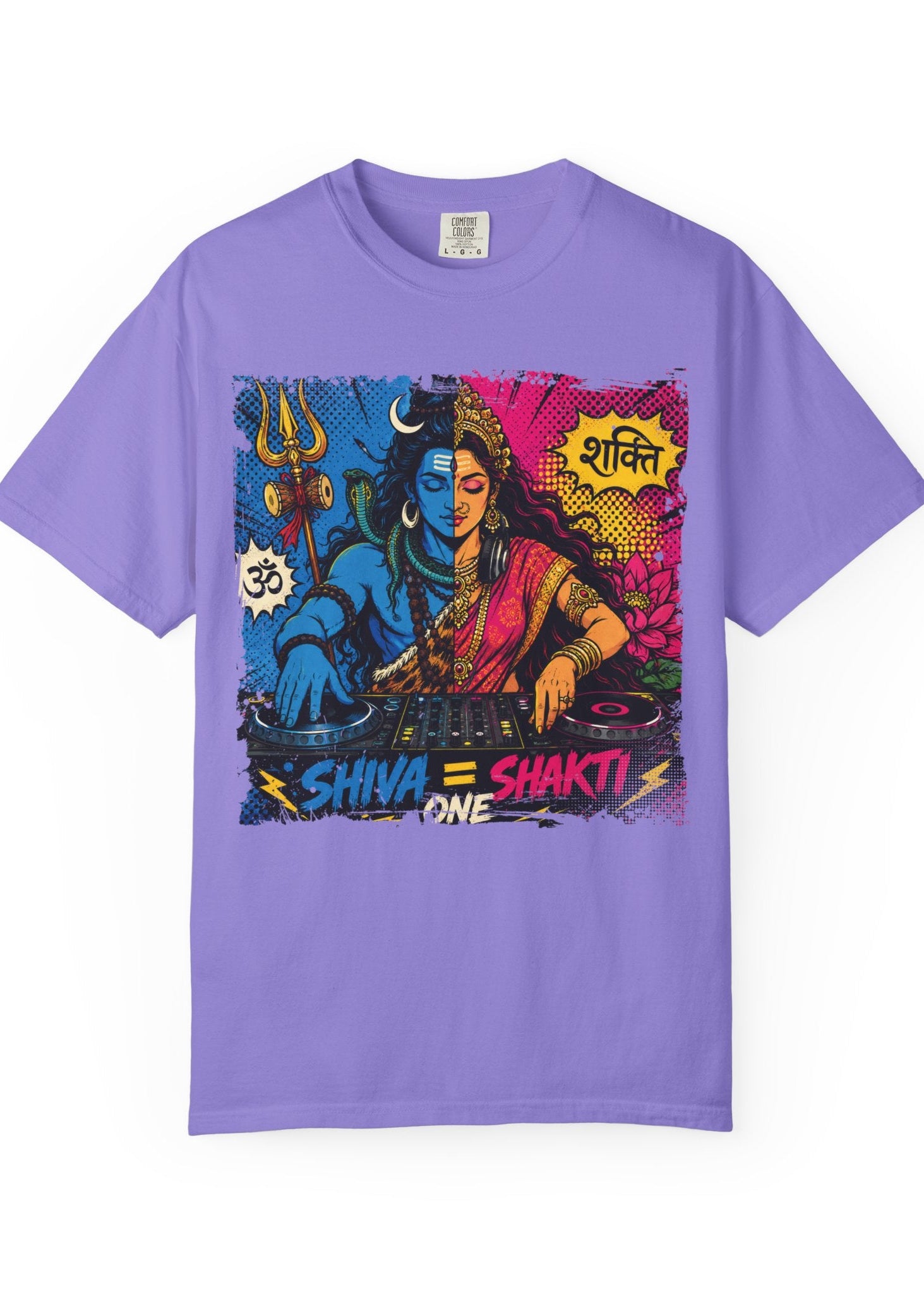 Shiva Shakti DJ Pop Art T-Shirt
