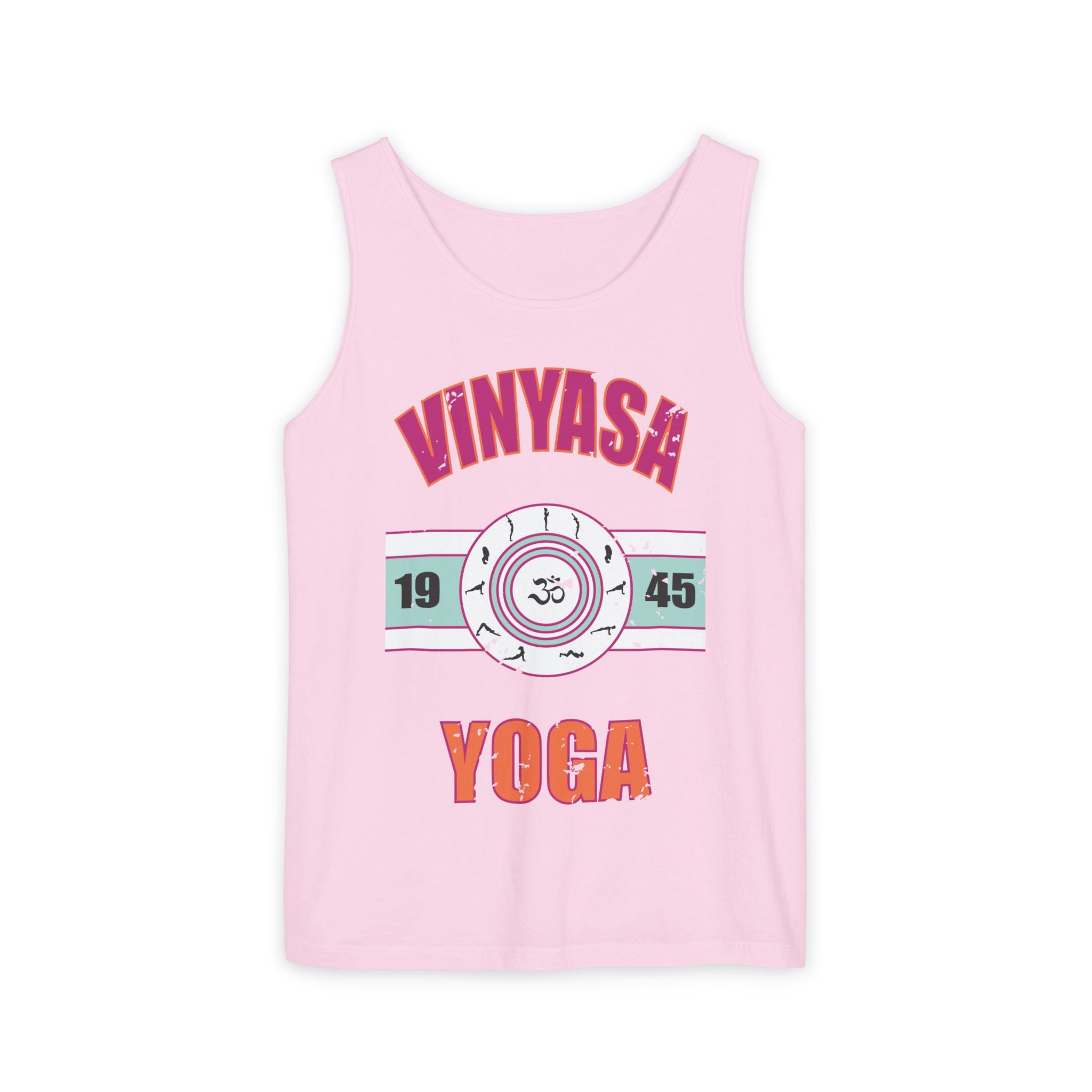 Vintage Vinyasa Yoga Tank Top – Retro Sun Salutation Flow Muscle Tee