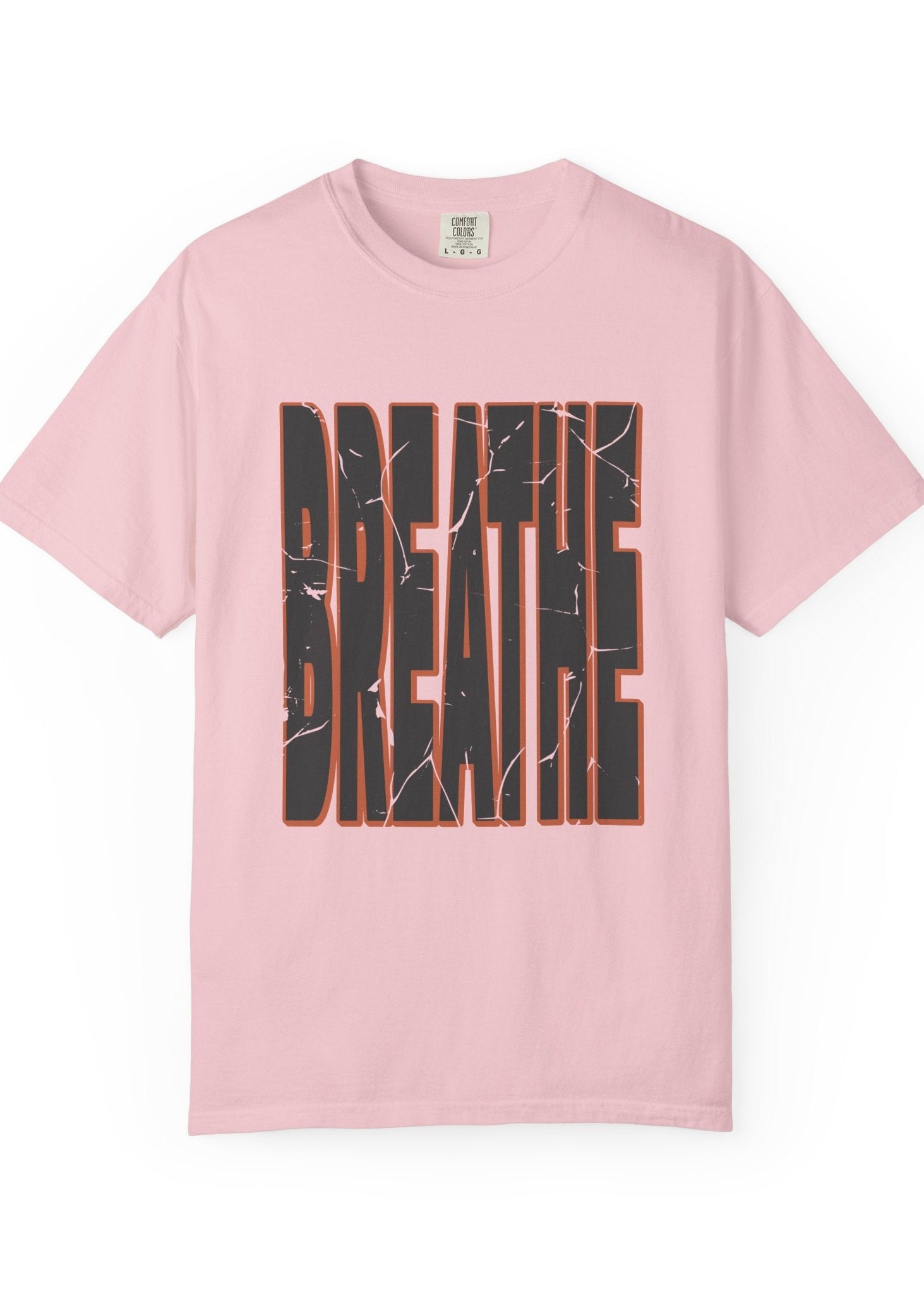 "BREATHE" Distressed Streetwear Tee