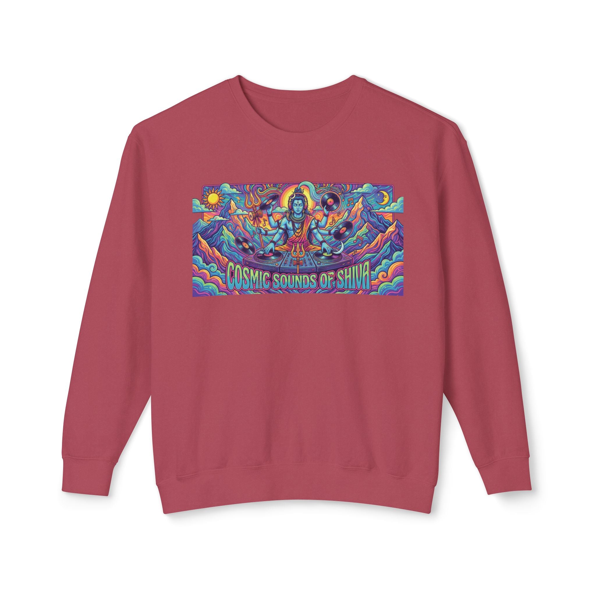 Cosmic Sounds of Shiva DJ Sweatshirt – Psychedelic Lord Shiva Festival Apparel