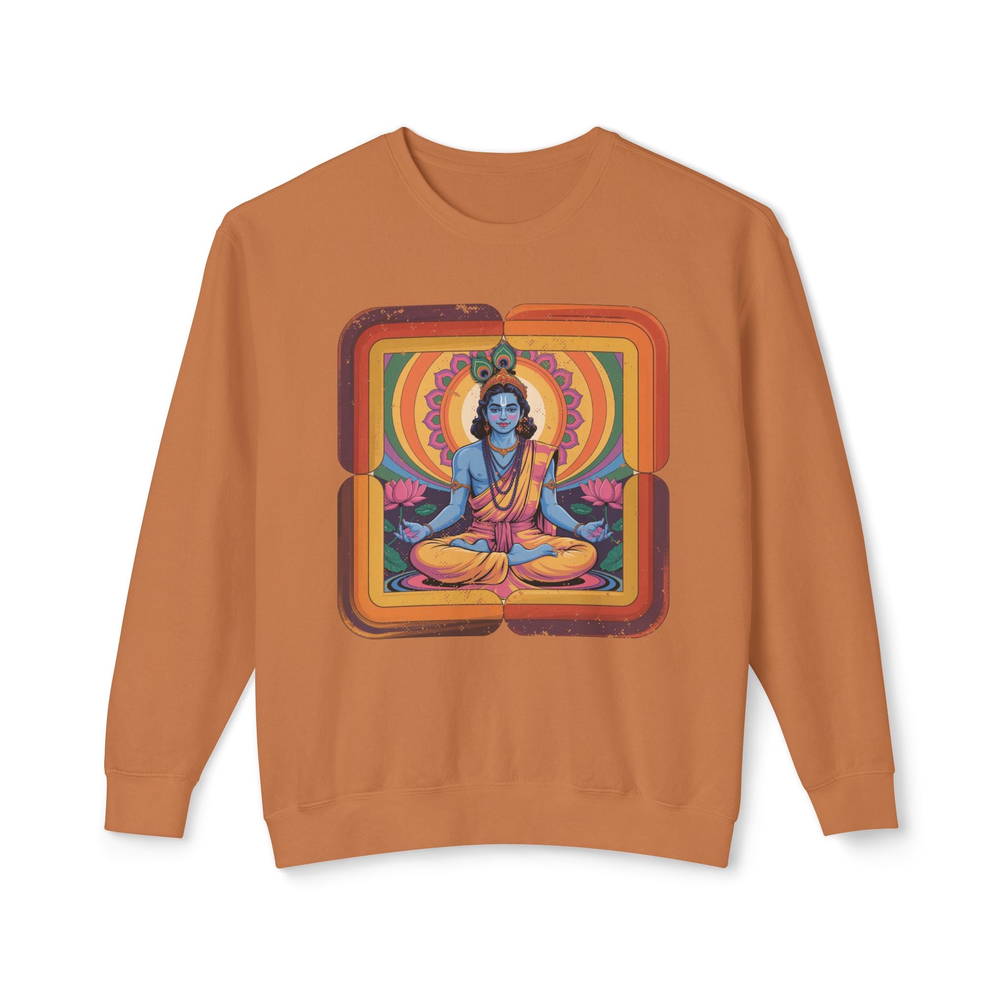 Retro Meditation Sweatshirt – Psychedelic Yoga Art Spiritual Crewneck
