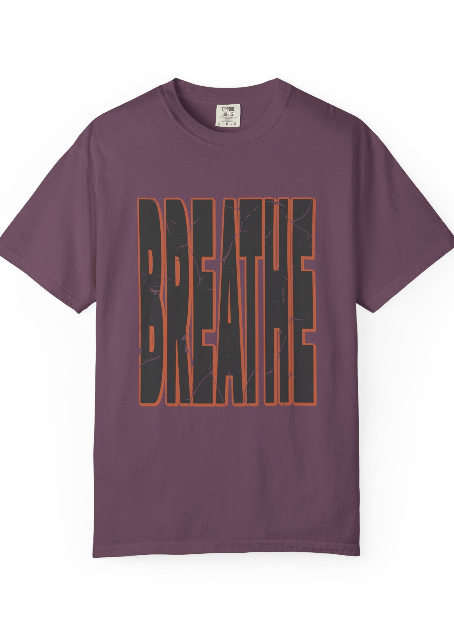 "BREATHE" Distressed Streetwear Tee