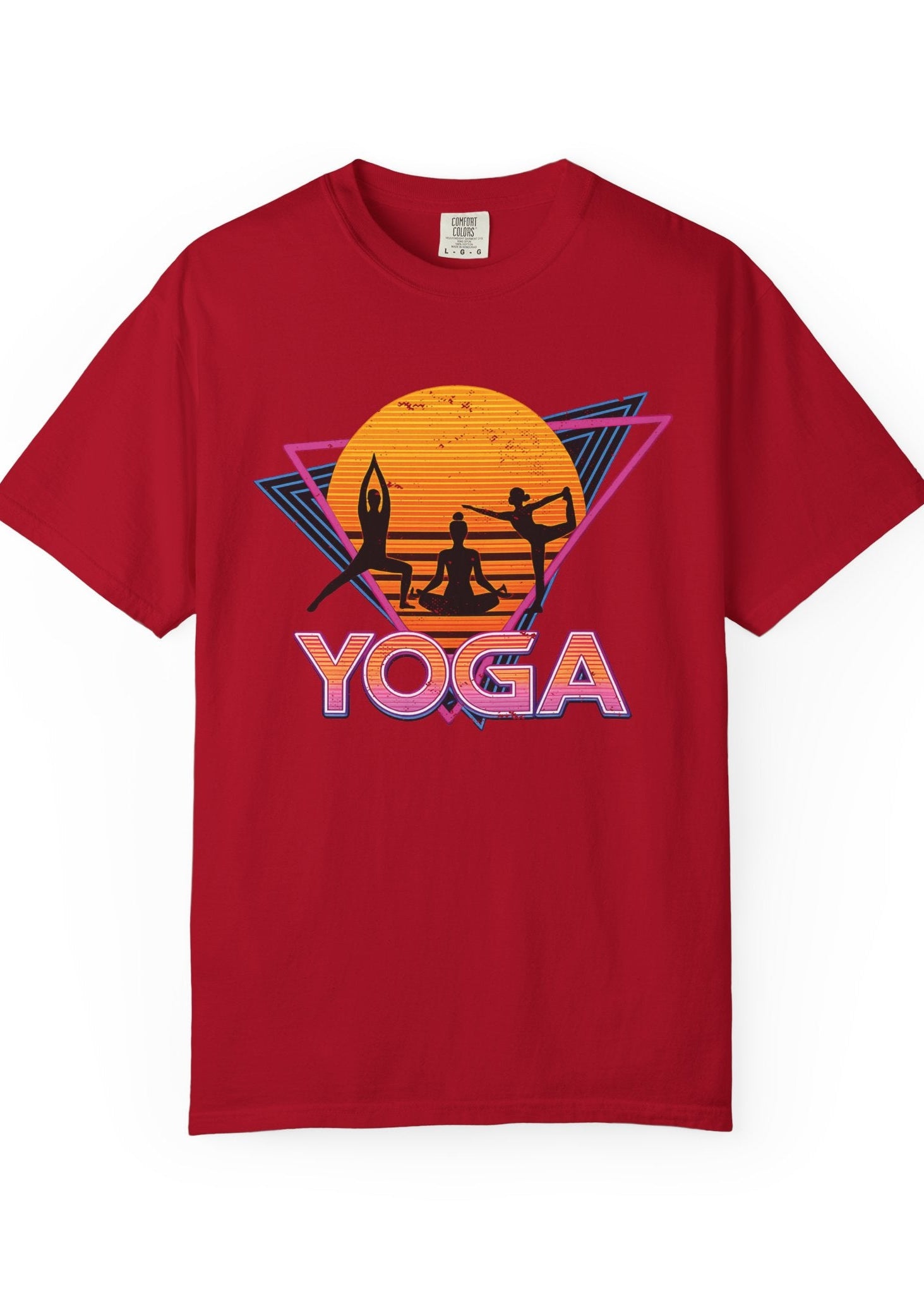 Retro Synthwave Yoga Tee