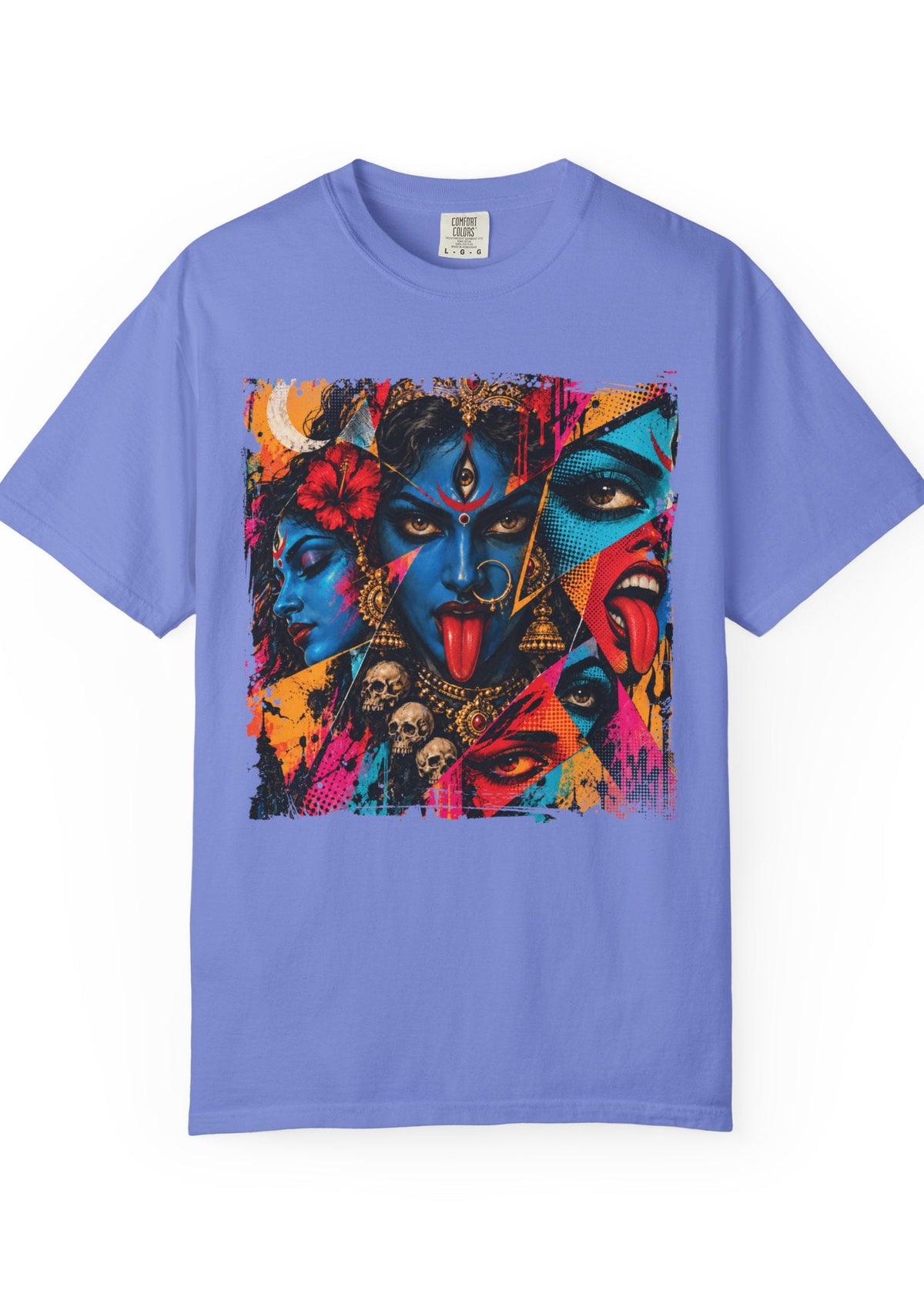 Maa Kali Neon Pop Art Oversized T-Shirt