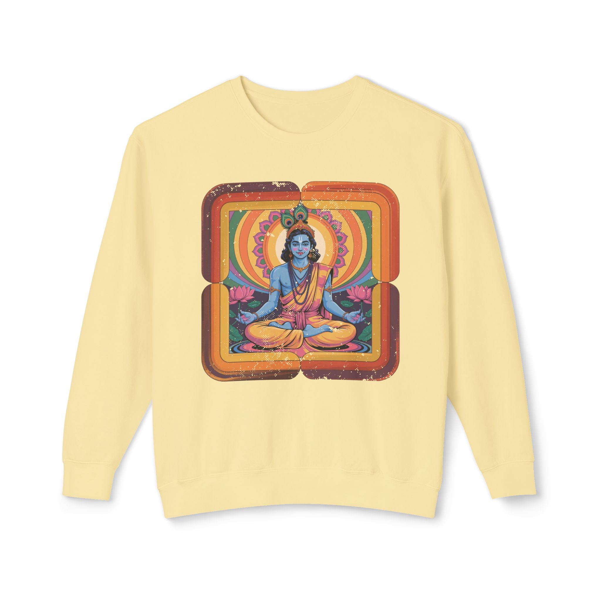 Retro Meditation Sweatshirt – Psychedelic Yoga Art Spiritual Crewneck