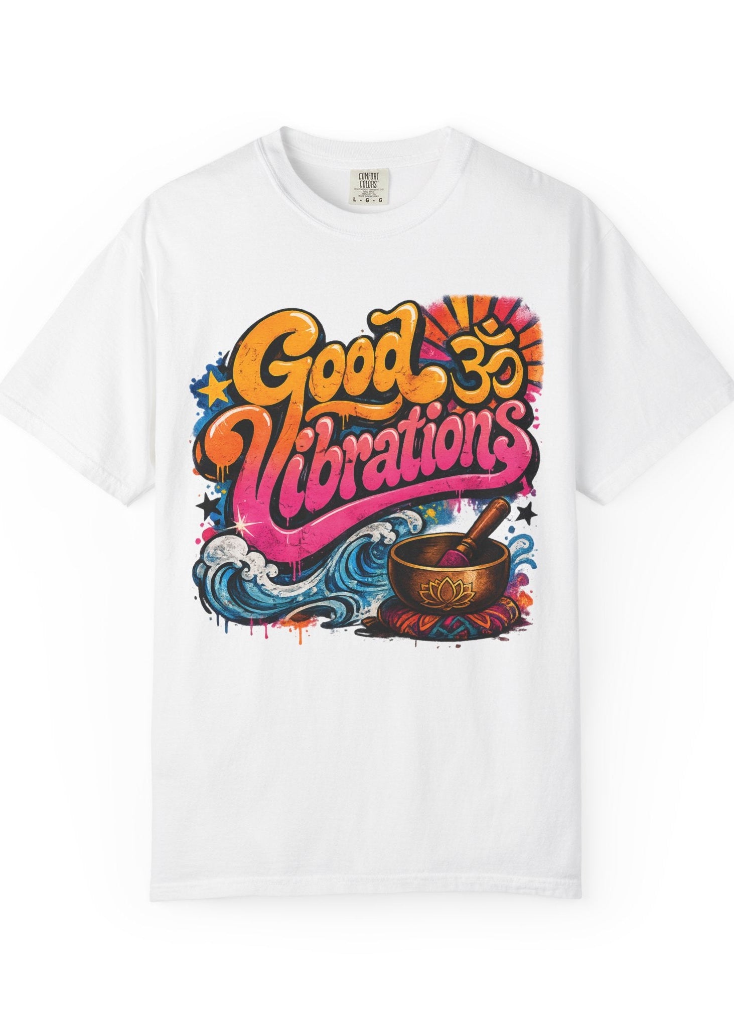 Good Vibrations OM Sound Bowl Graffiti T-Shirt