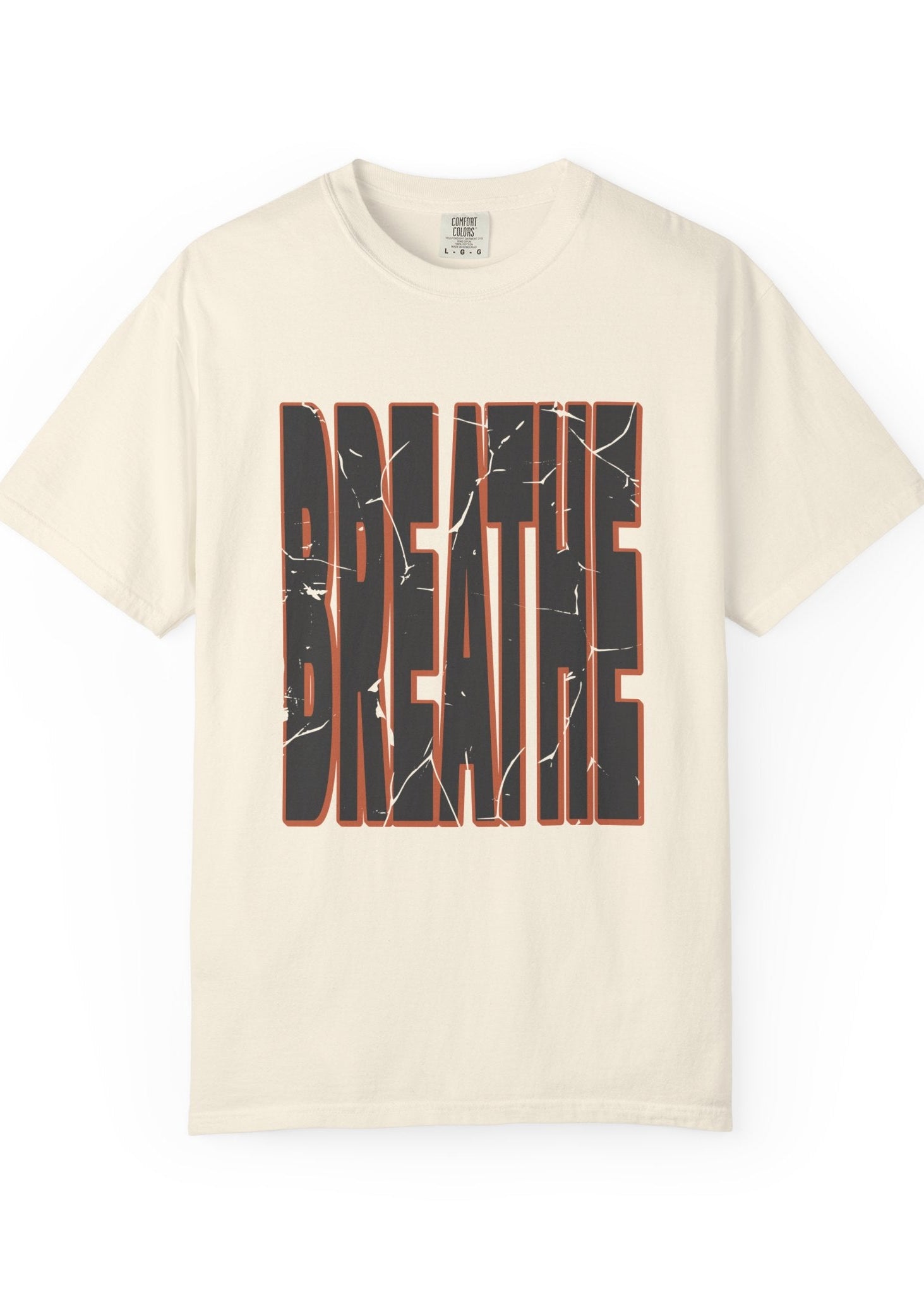 "BREATHE" Distressed Streetwear Tee