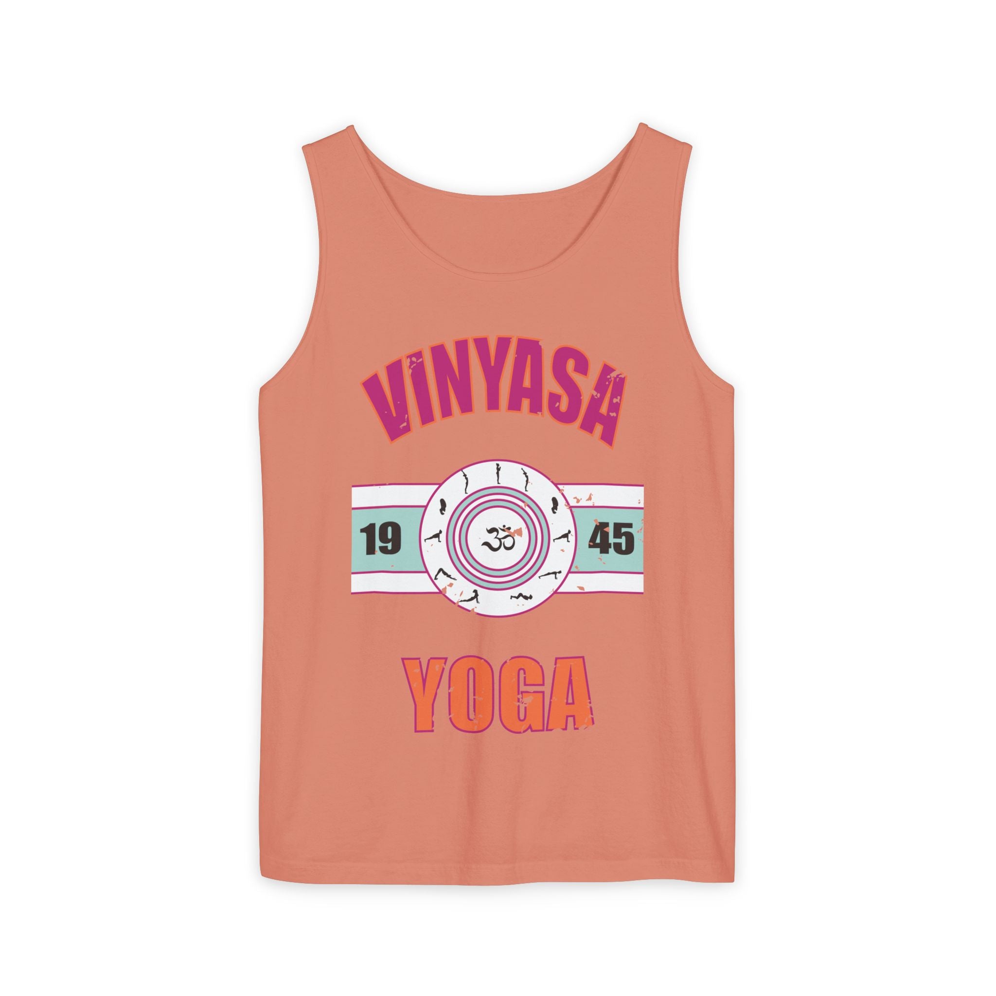 Vintage Vinyasa Yoga Tank Top – Retro Sun Salutation Flow Muscle Tee
