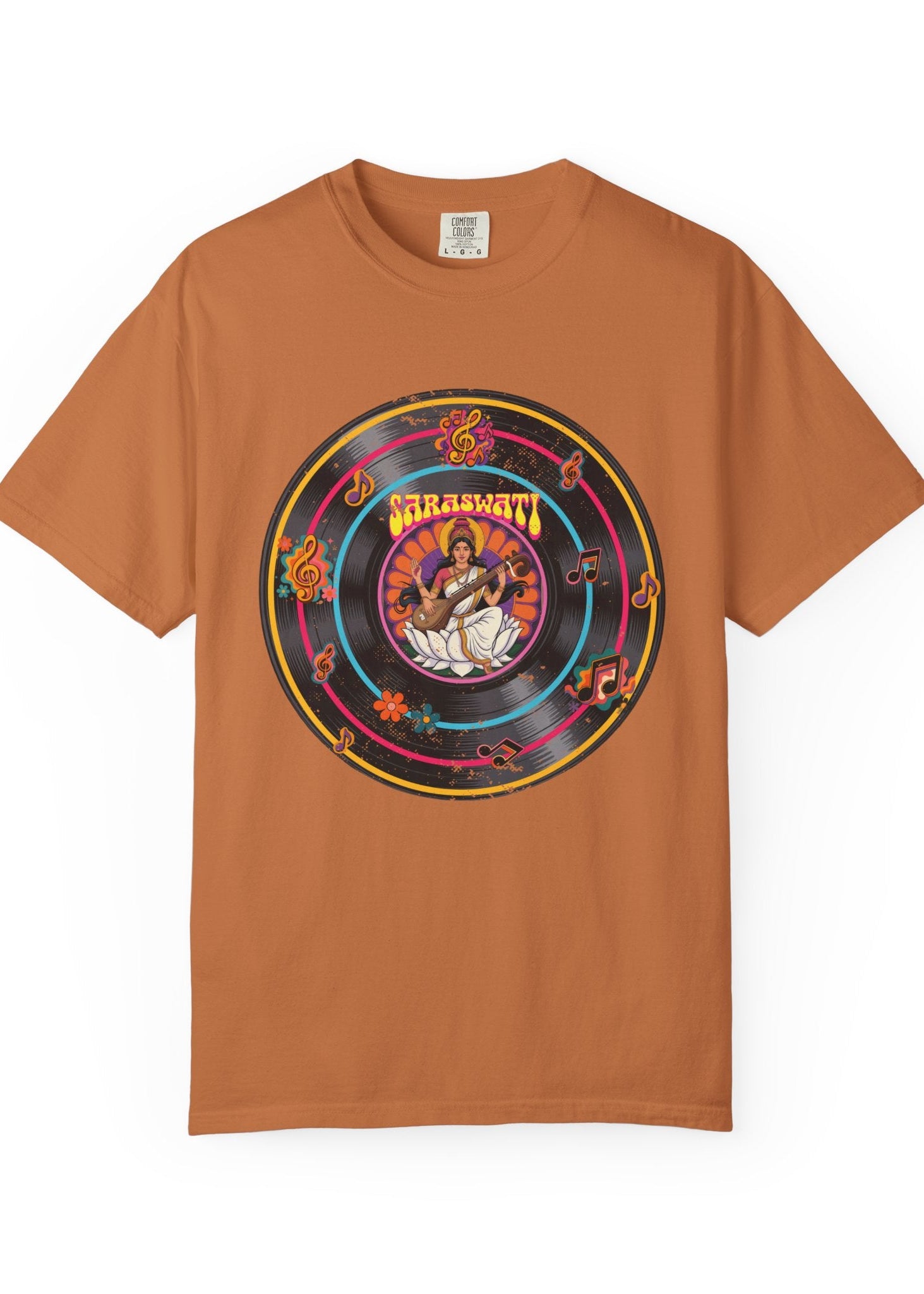 Vintage Saraswati Vinyl Record T-Shirt