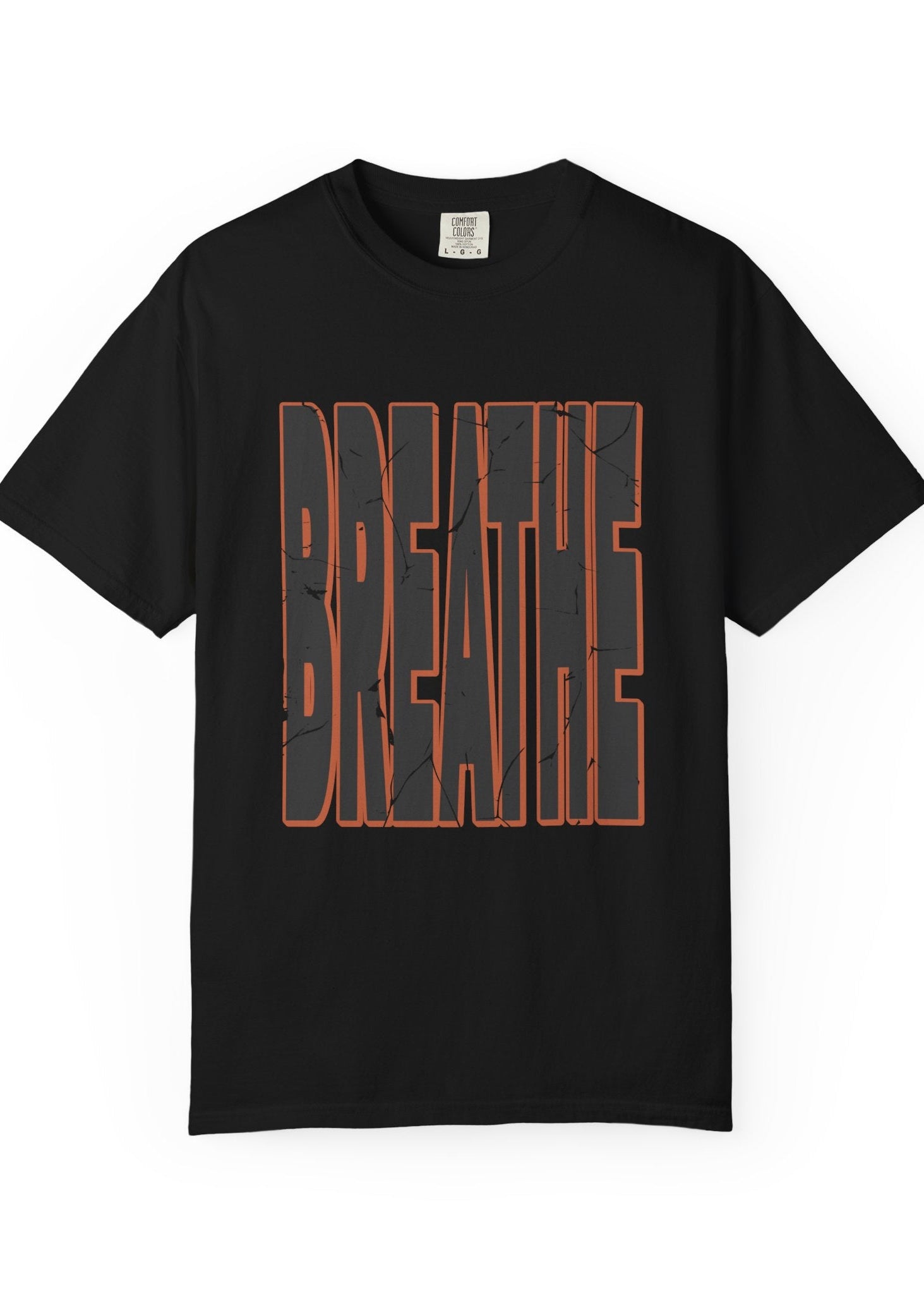 "BREATHE" Distressed Streetwear Tee