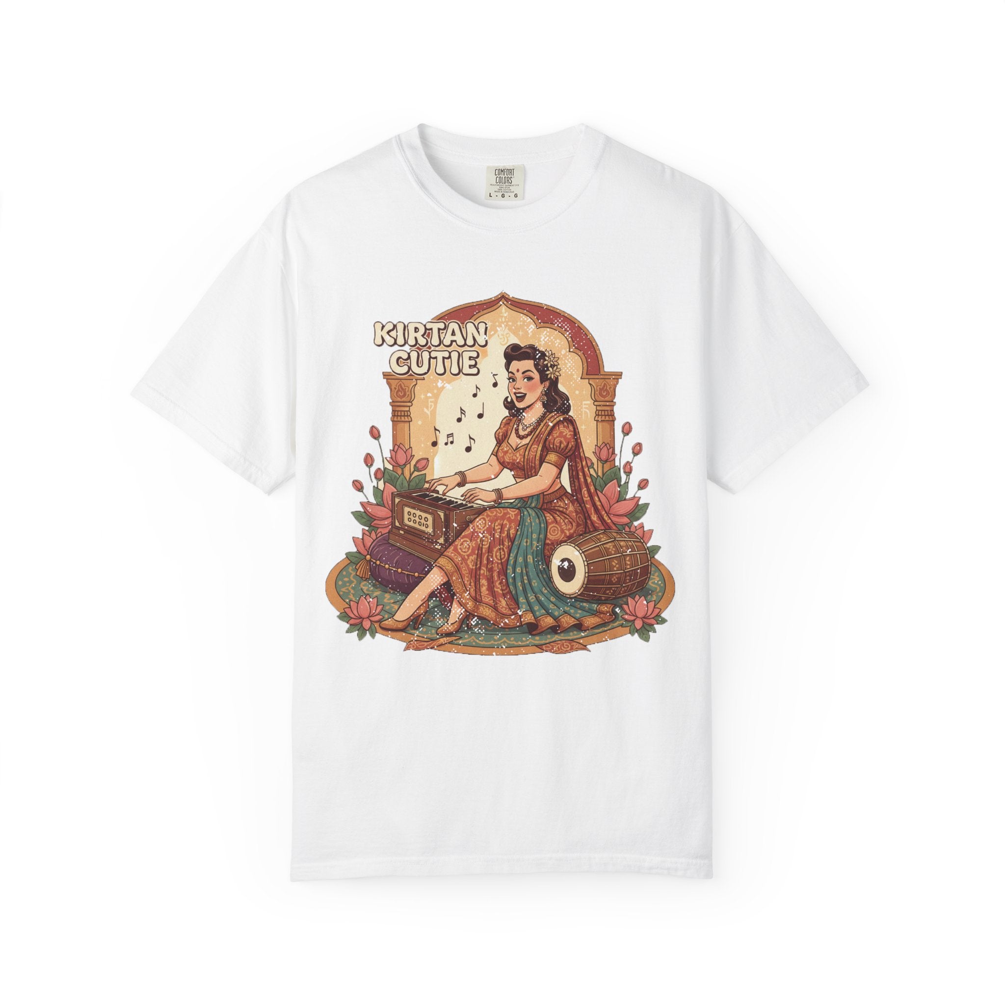 Kirtan Cutie Retro T-Shirt – Vintage Bhakti Yoga Harmonium Graphic Tee