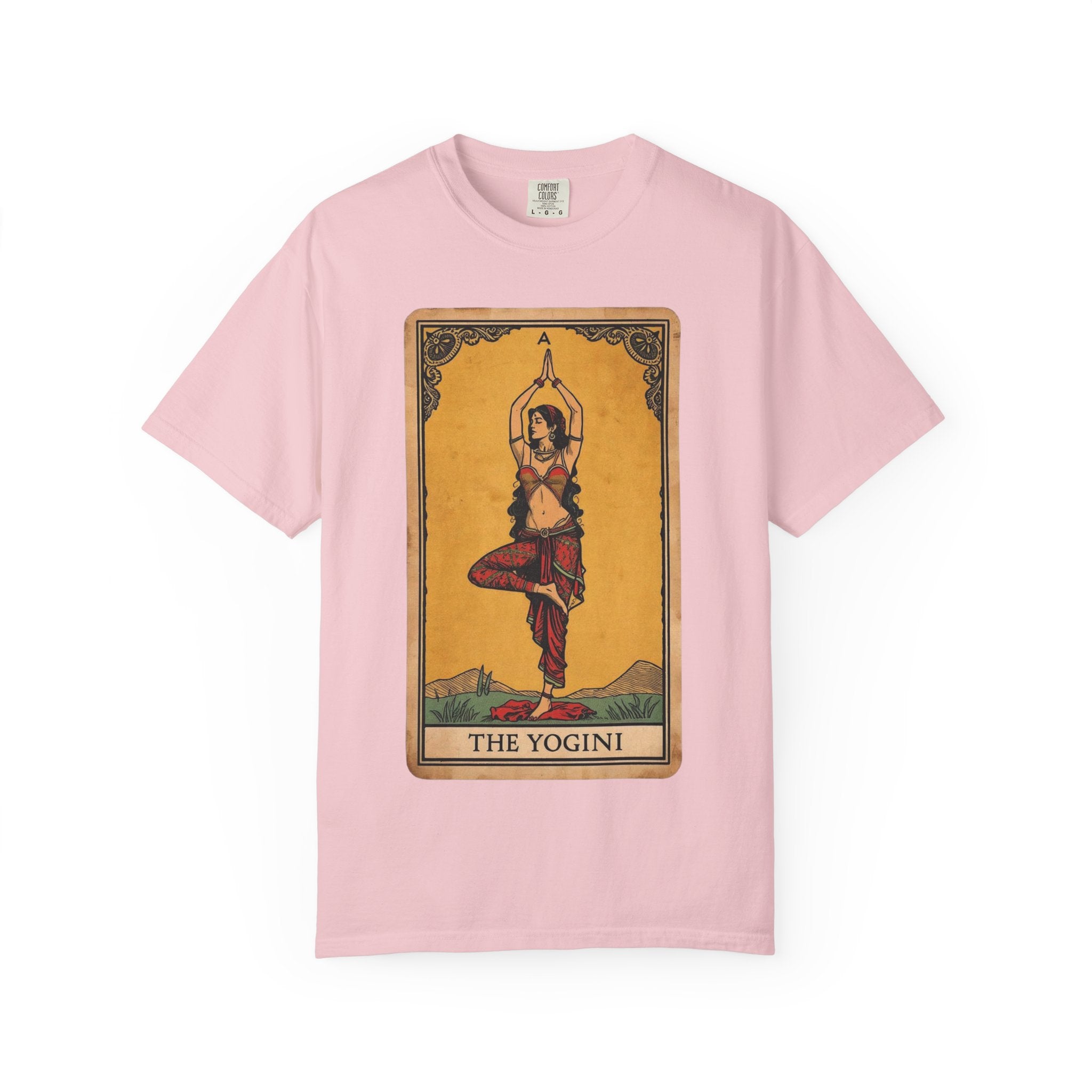 The Yogini Tarot Card T-Shirt – Vintage Mystical Yoga Graphic Tee