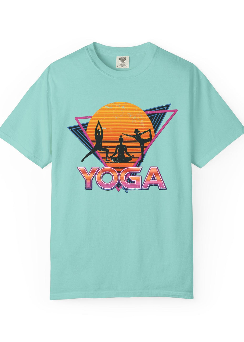 Retro Synthwave Yoga Tee