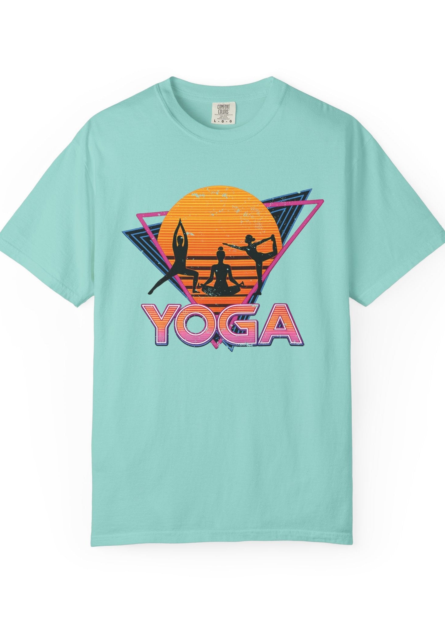 Retro Synthwave Yoga Tee