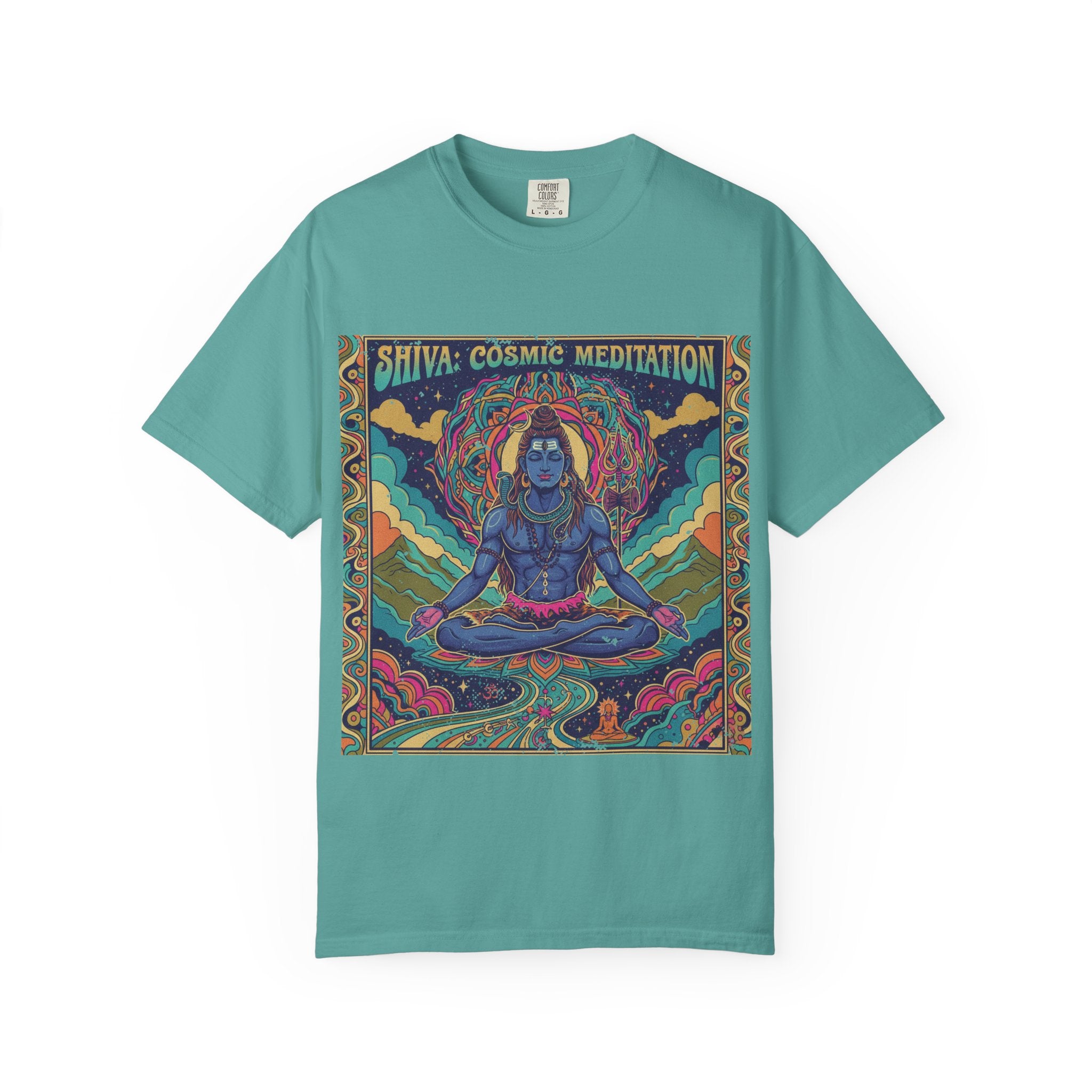 Shiva Cosmic Meditation T-Shirt – Psychedelic Spiritual Art Yoga Tee