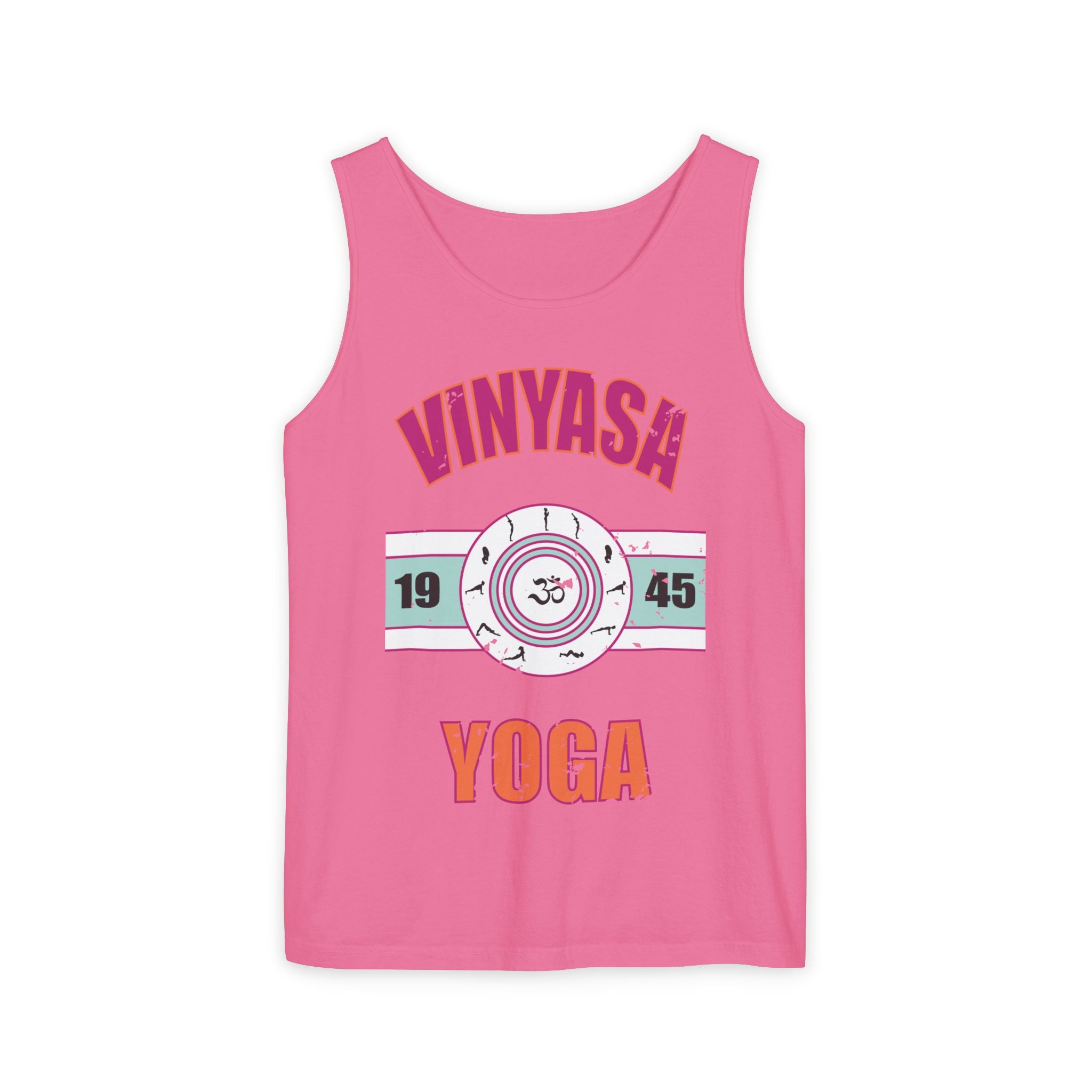 Vintage Vinyasa Yoga Tank Top – Retro Sun Salutation Flow Muscle Tee
