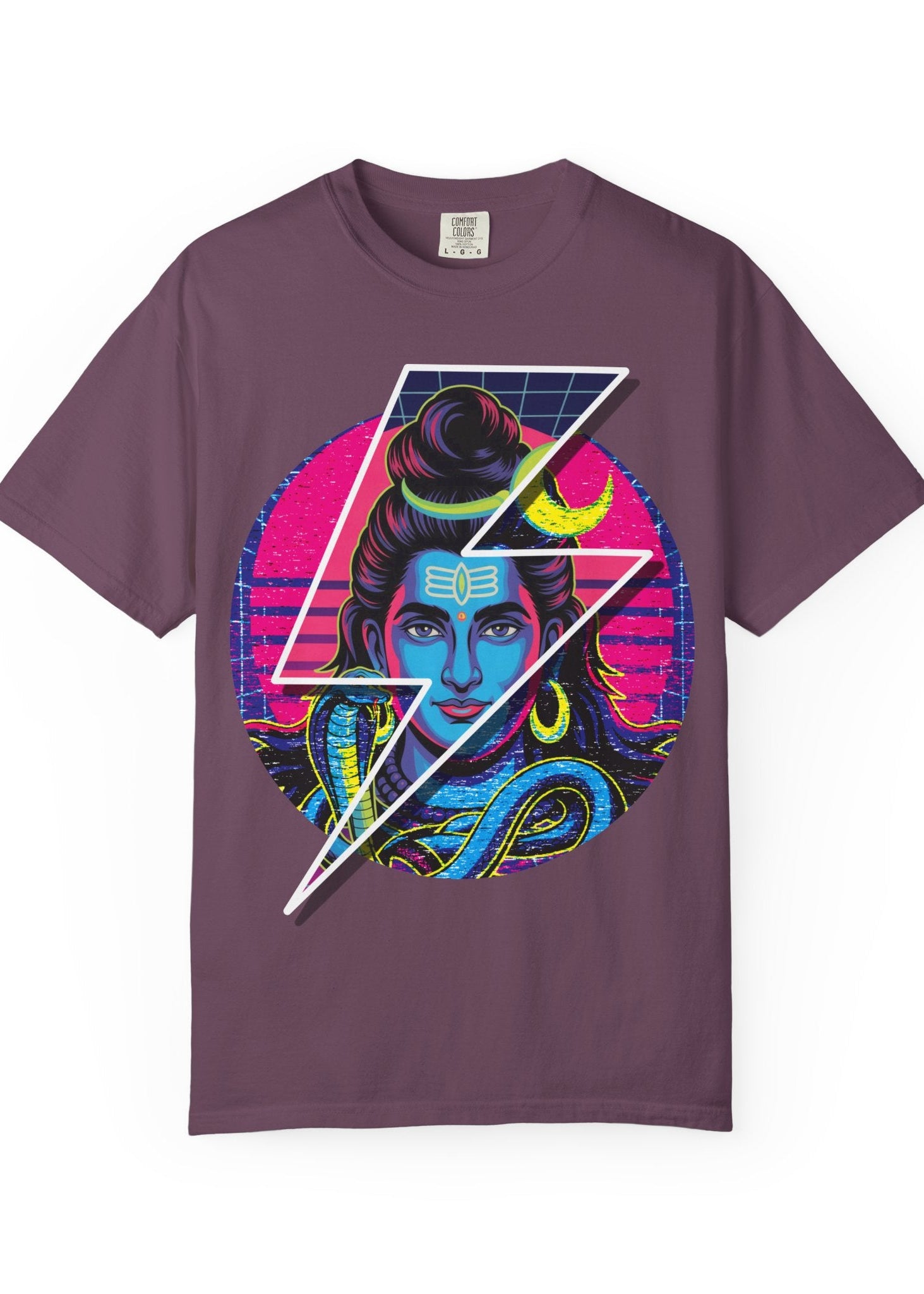80s Retro Shiva Neon Wave Tee