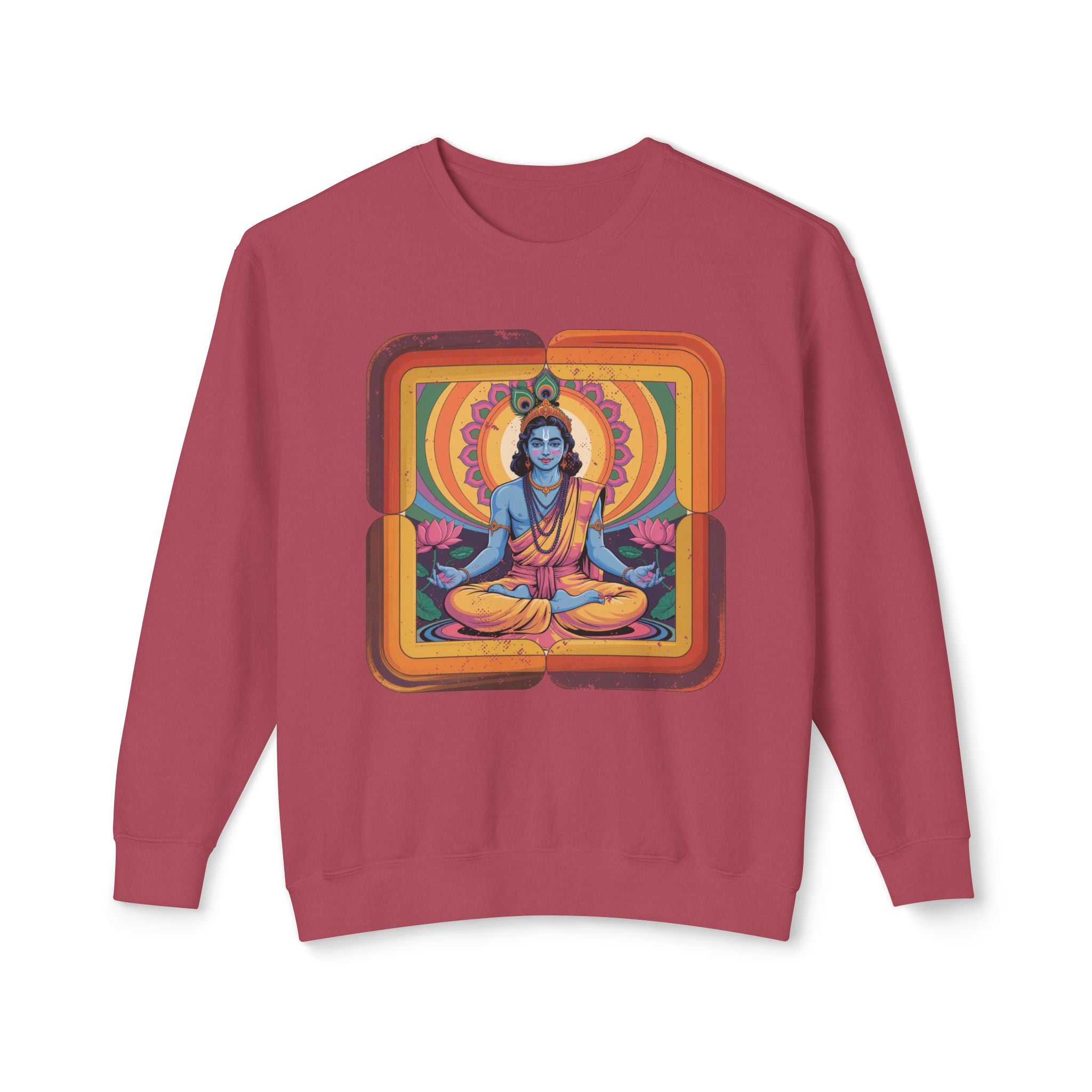 Retro Meditation Sweatshirt – Psychedelic Yoga Art Spiritual Crewneck