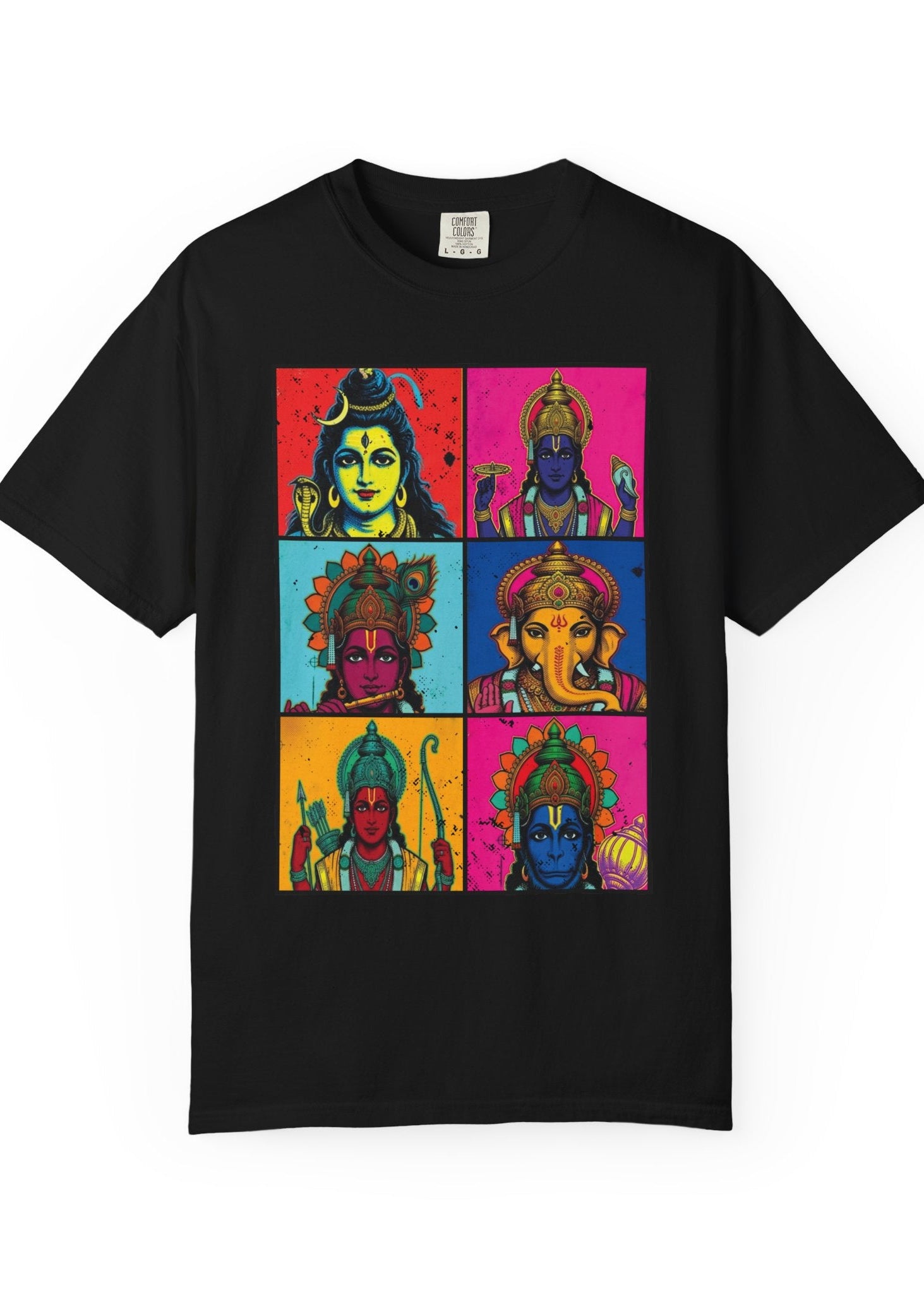 Pop Art Hindu Gods T-Shirt – Krishna, Shiva, Ganesha & More