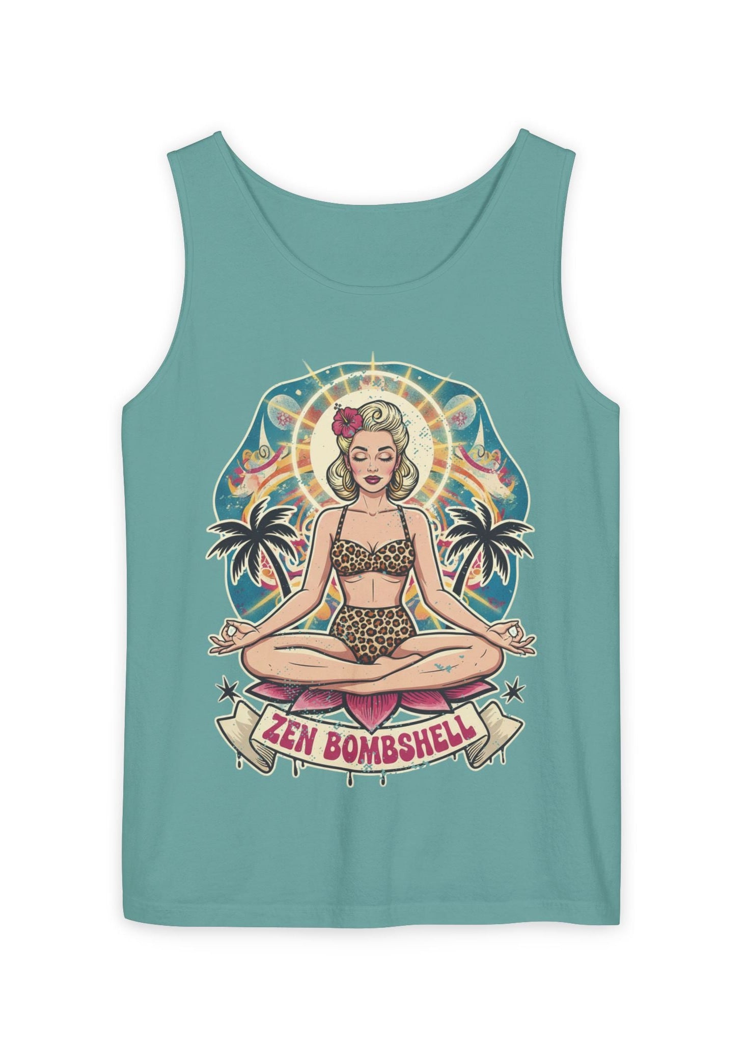 Zen Bombshell Retro Pin-Up Yoga Tank