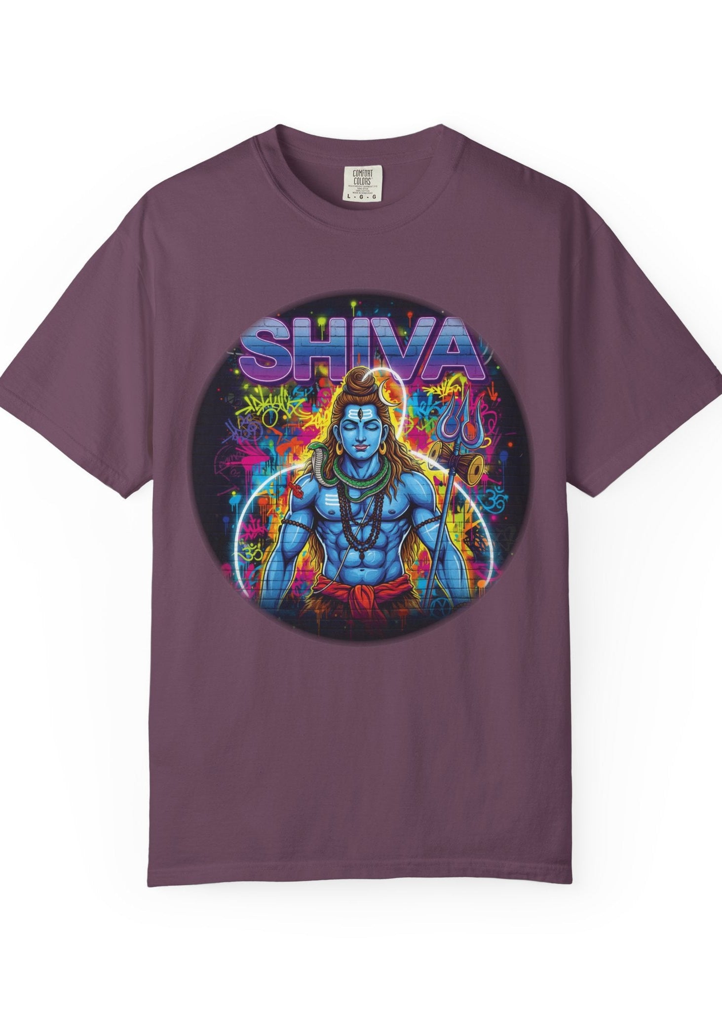 Neon Lord Shiva Graffiti Tee