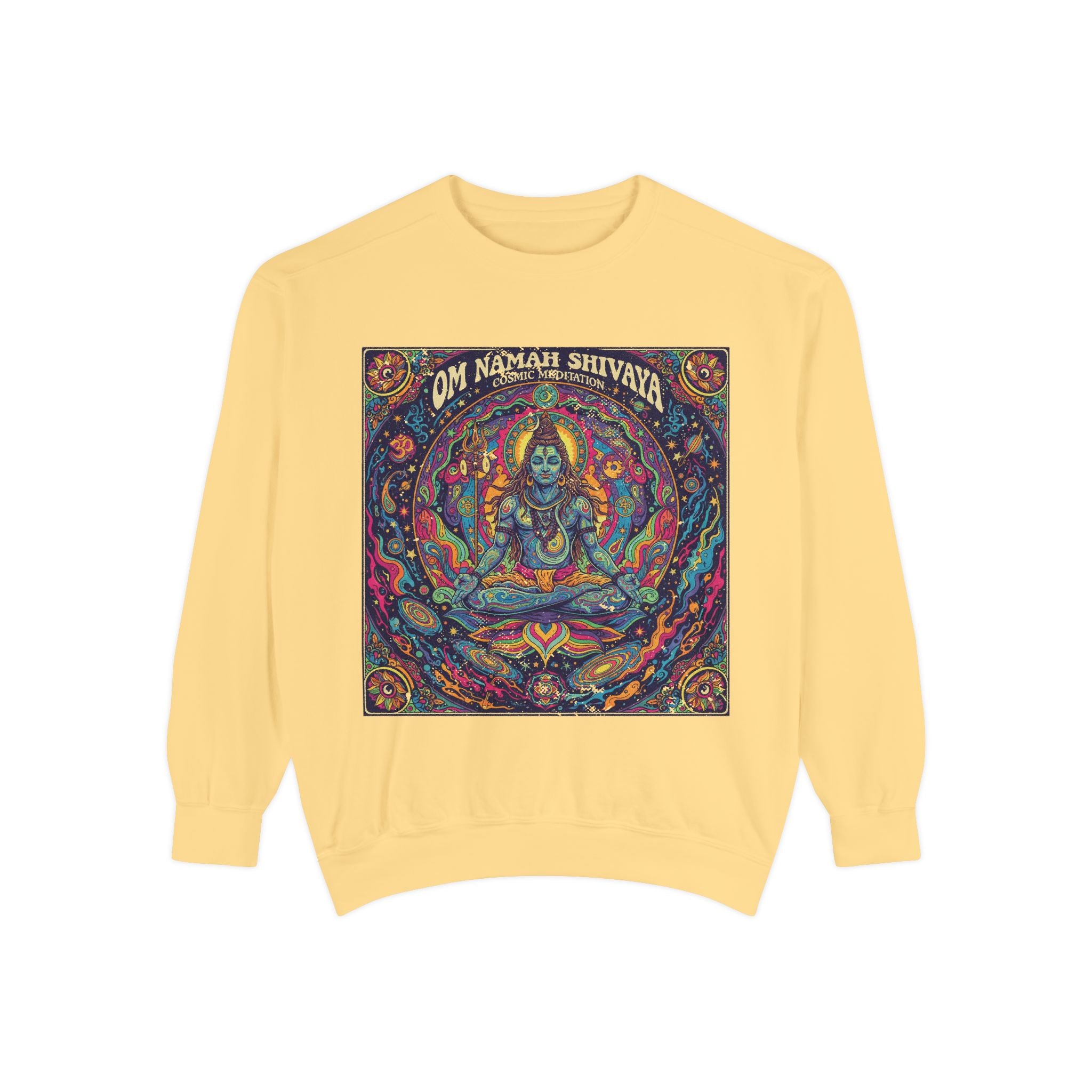 Om Namah Shivaya Cosmic Meditation Sweatshirt – Psychedelic Lord Shiva Spiritual Pullover