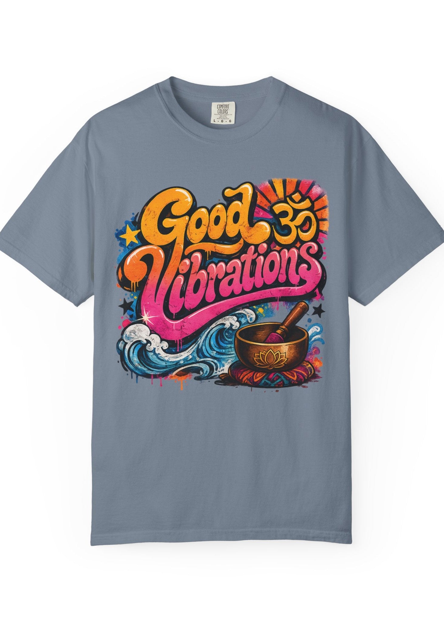 Good Vibrations OM Sound Bowl Graffiti T-Shirt
