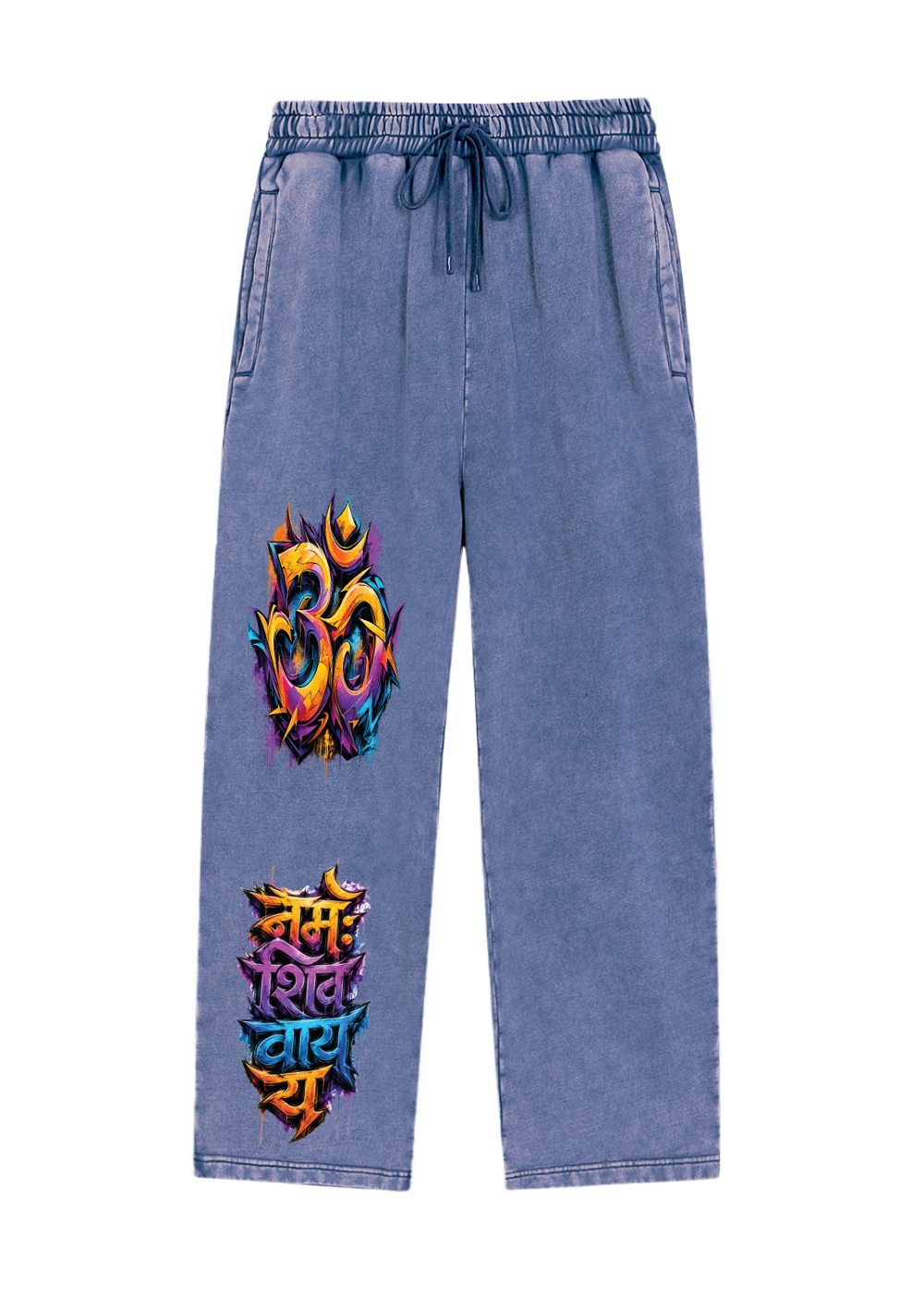 Om Namah Shivaya Graffiti Snow Wash Heavyweight Sweatpants