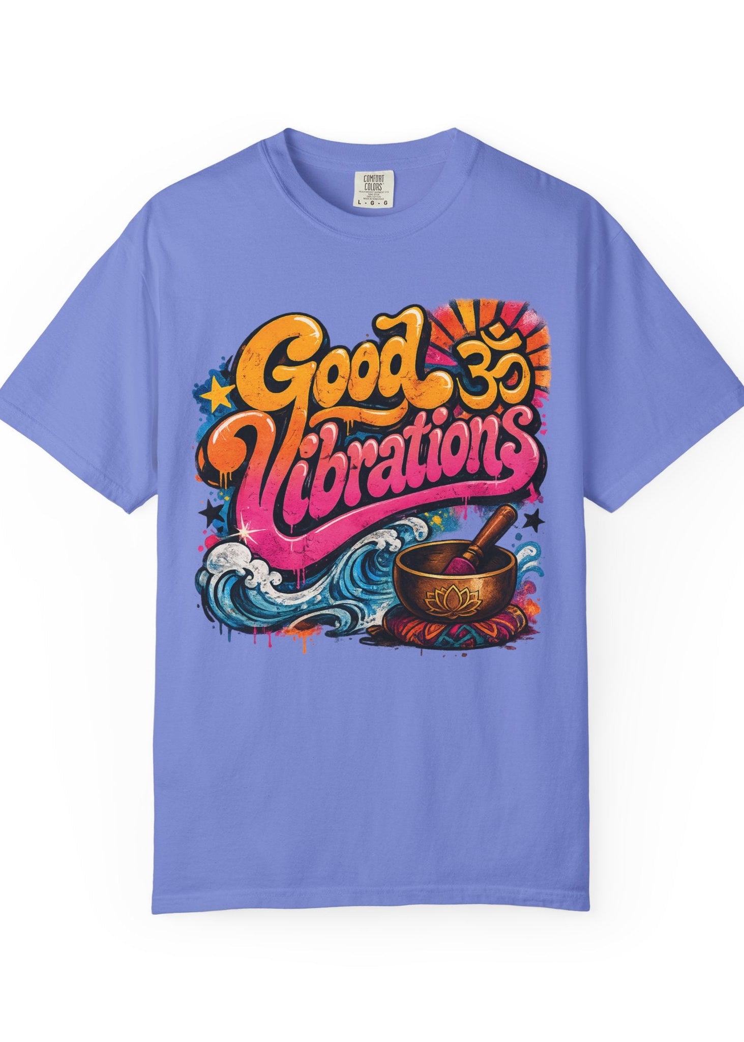 Good Vibrations OM Sound Bowl Graffiti T-Shirt