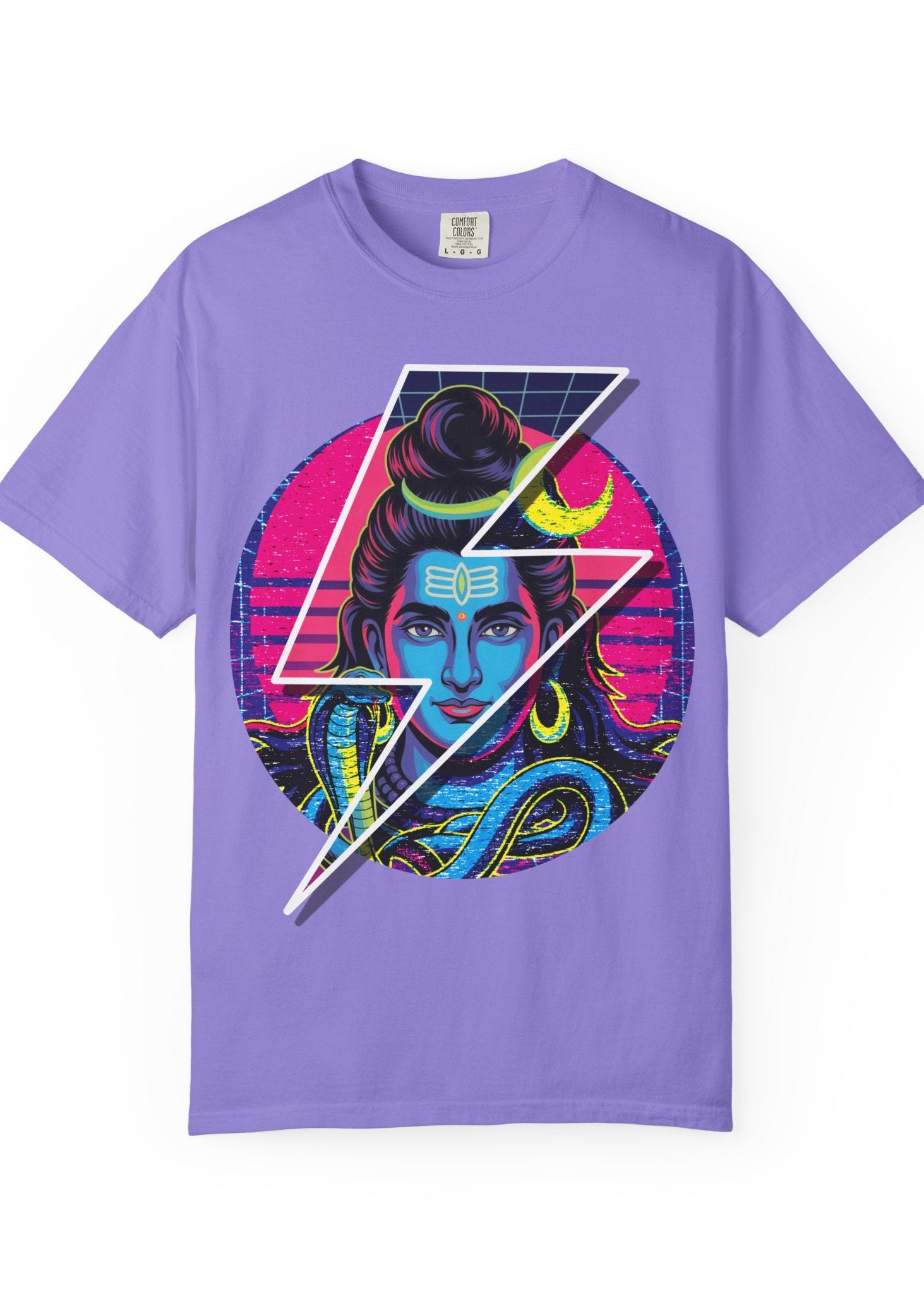 80s Retro Shiva Neon Wave Tee