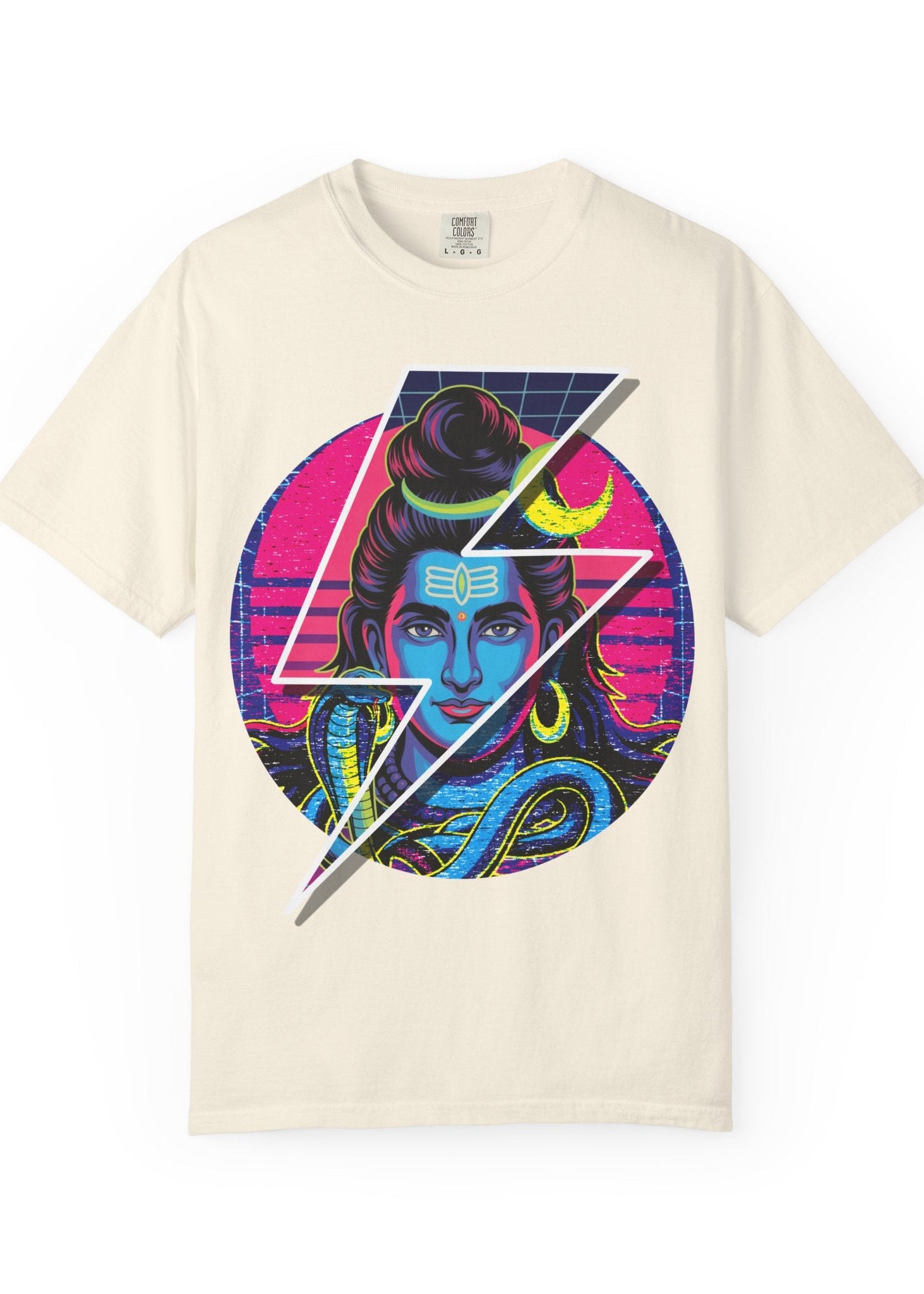 80s Retro Shiva Neon Wave Tee