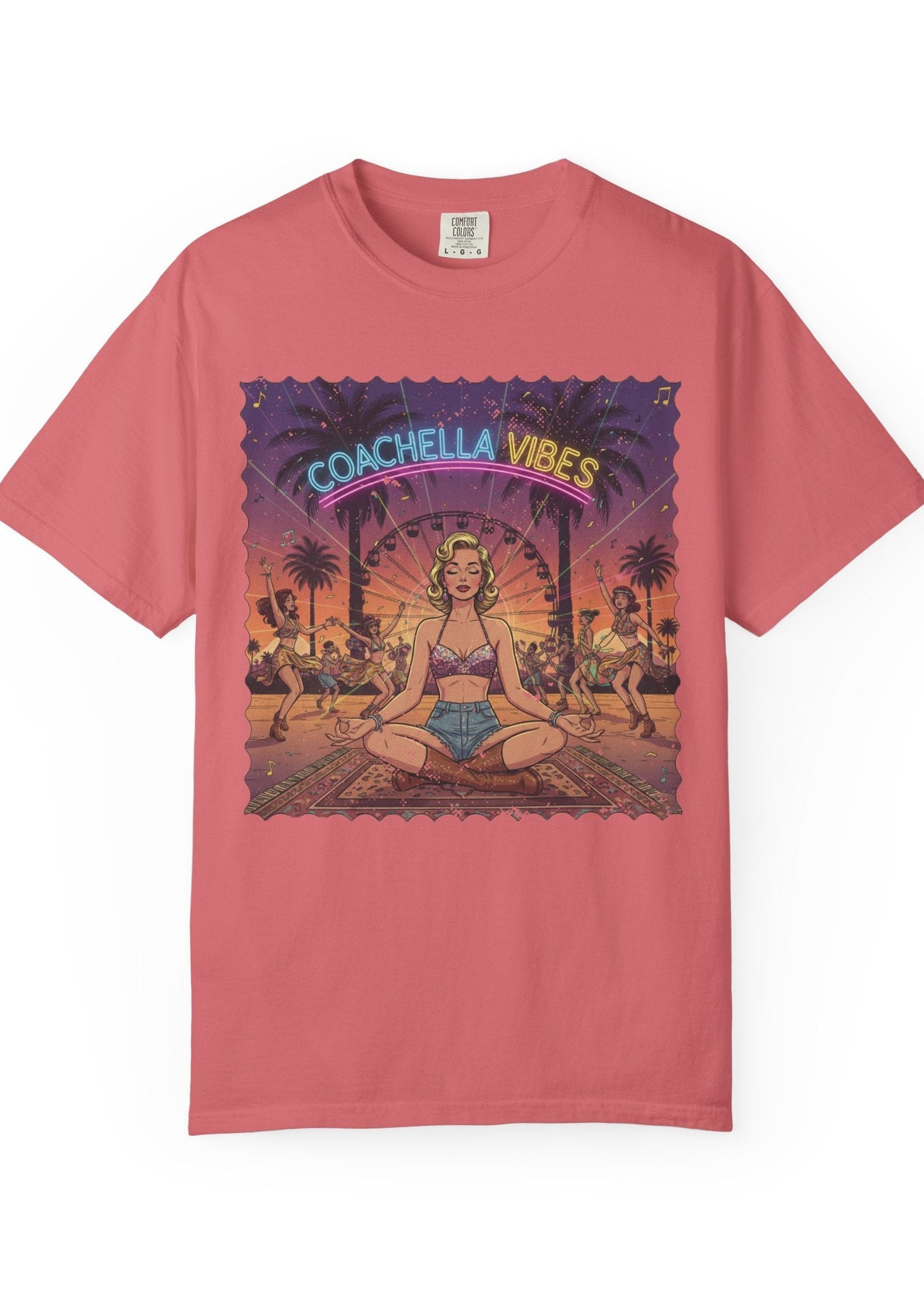 Pinup Meditation Coachella Tee