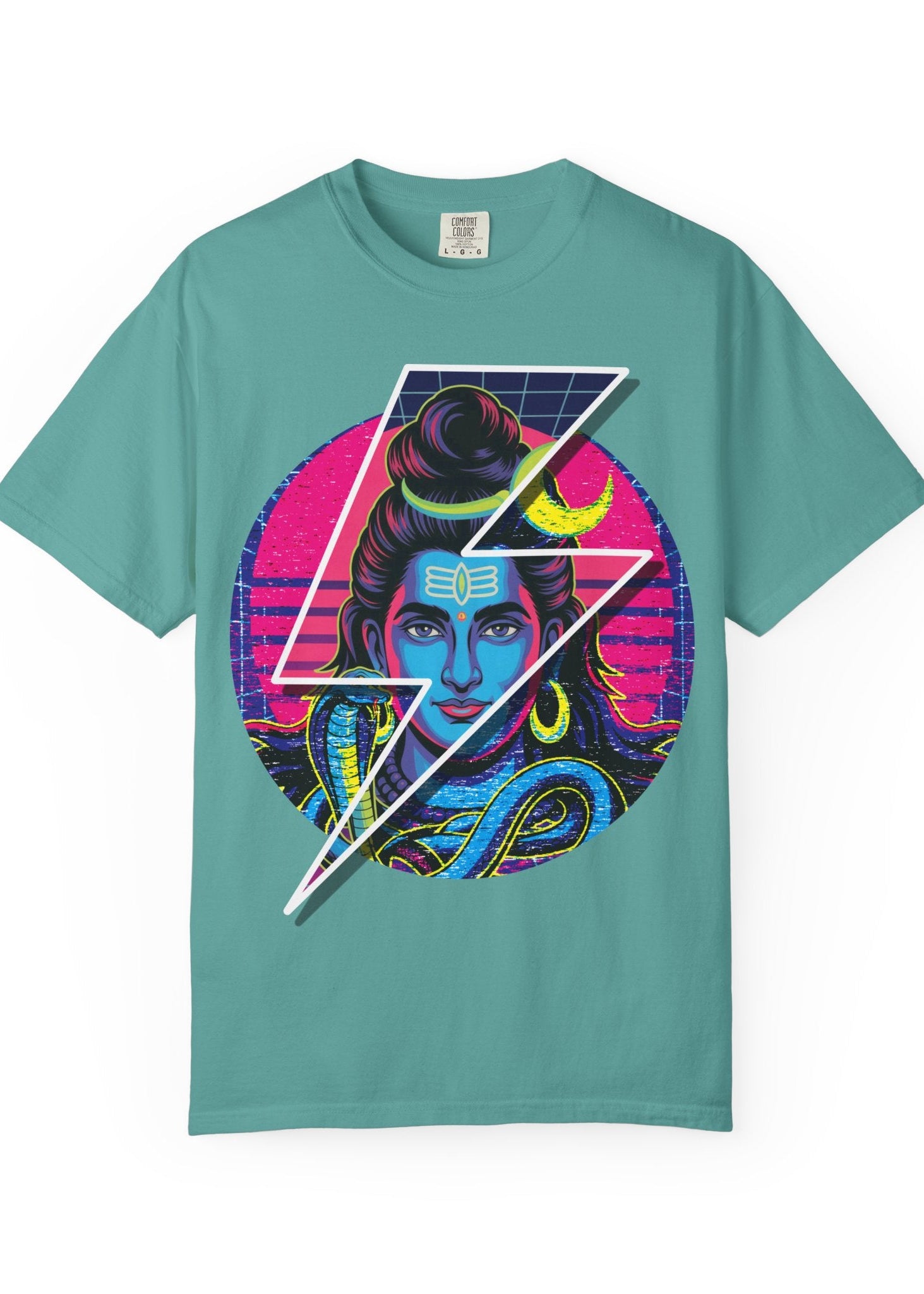 80s Retro Shiva Neon Wave Tee