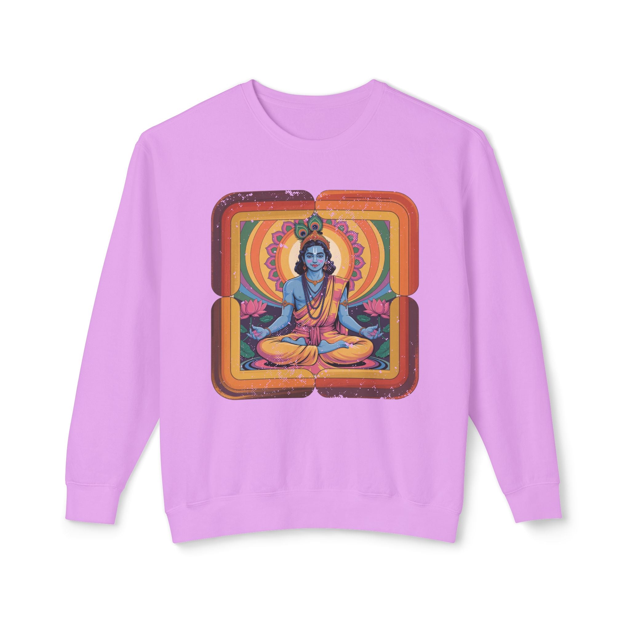 Retro Meditation Sweatshirt – Psychedelic Yoga Art Spiritual Crewneck
