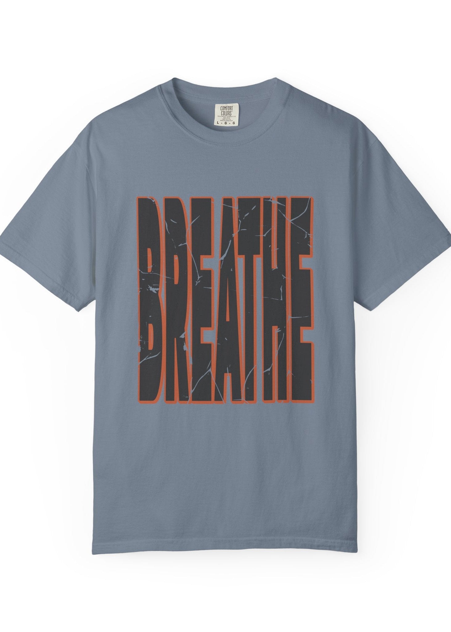 "BREATHE" Distressed Streetwear Tee