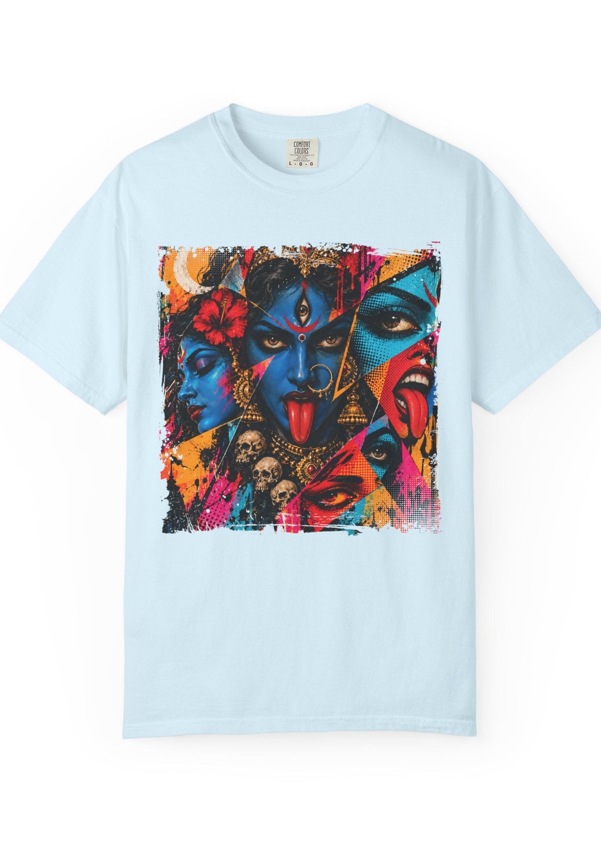 Maa Kali Neon Pop Art Oversized T-Shirt