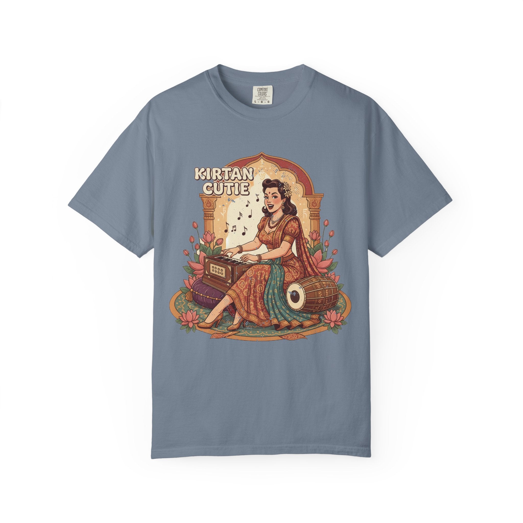 Kirtan Cutie Retro T-Shirt – Vintage Bhakti Yoga Harmonium Graphic Tee