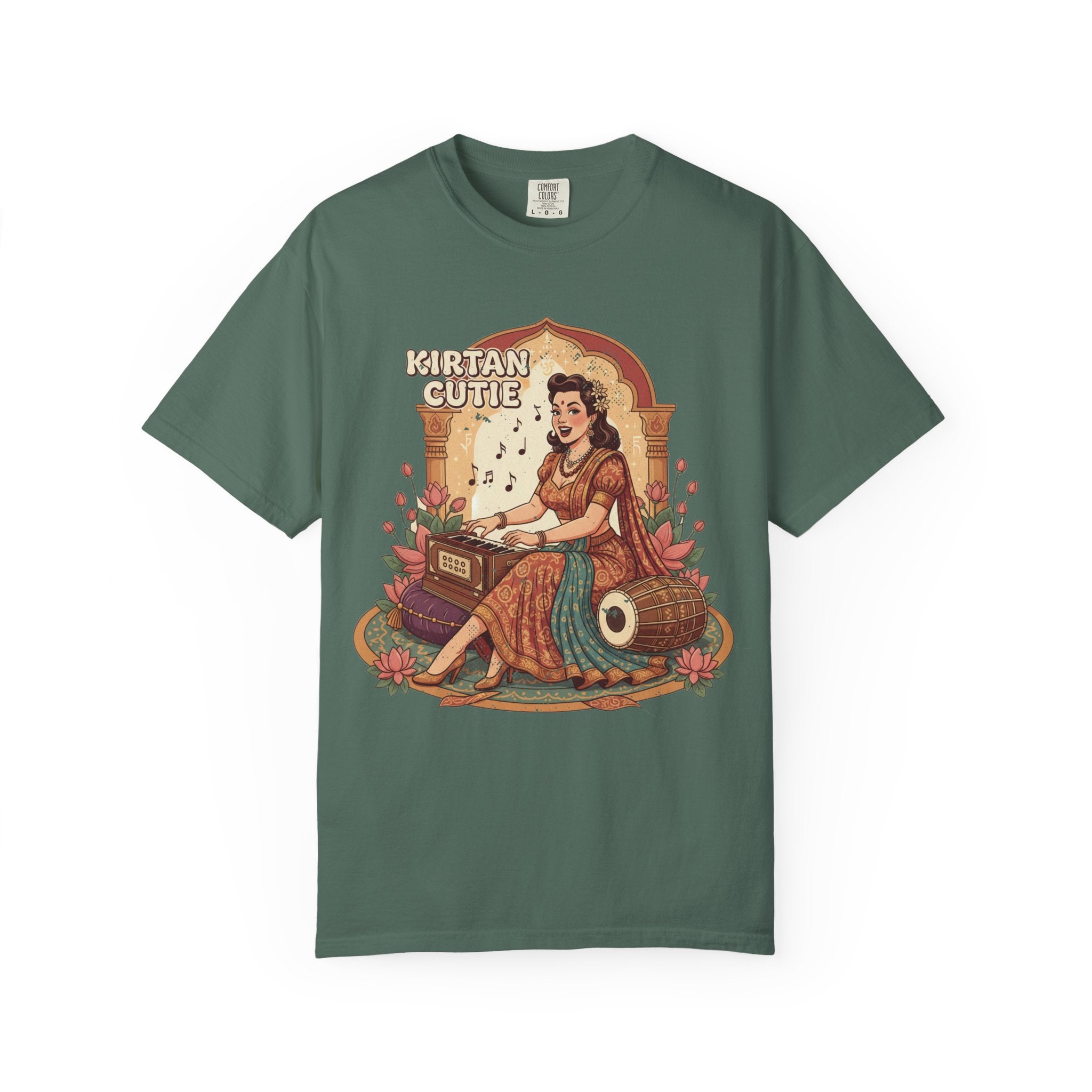 Kirtan Cutie Retro T-Shirt – Vintage Bhakti Yoga Harmonium Graphic Tee