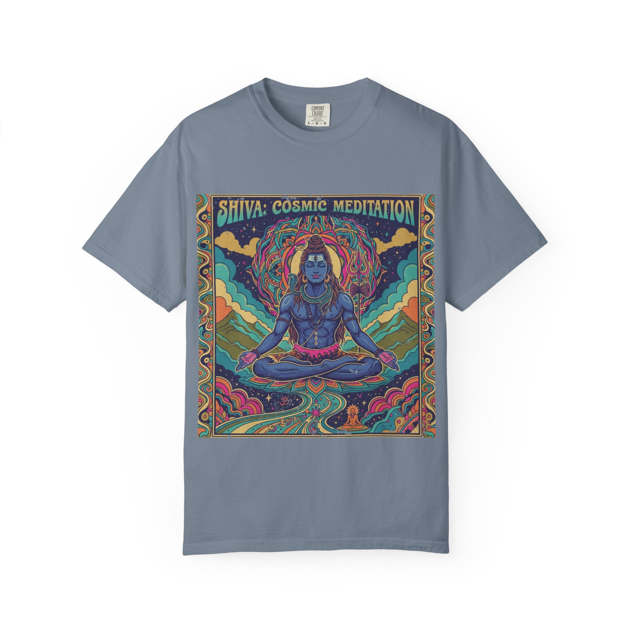 Shiva Cosmic Meditation T-Shirt – Psychedelic Spiritual Art Yoga Tee
