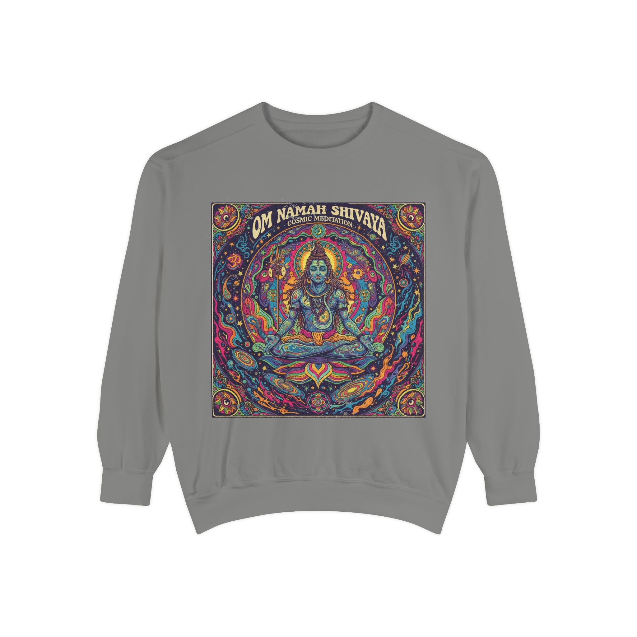 Om Namah Shivaya Cosmic Meditation Sweatshirt – Psychedelic Lord Shiva Spiritual Pullover