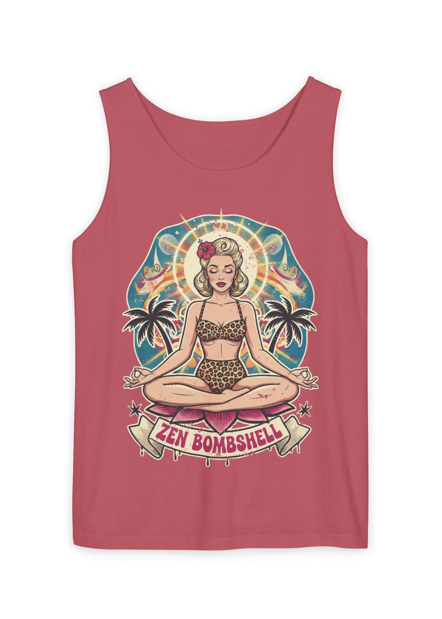 Zen Bombshell Retro Pin-Up Yoga Tank