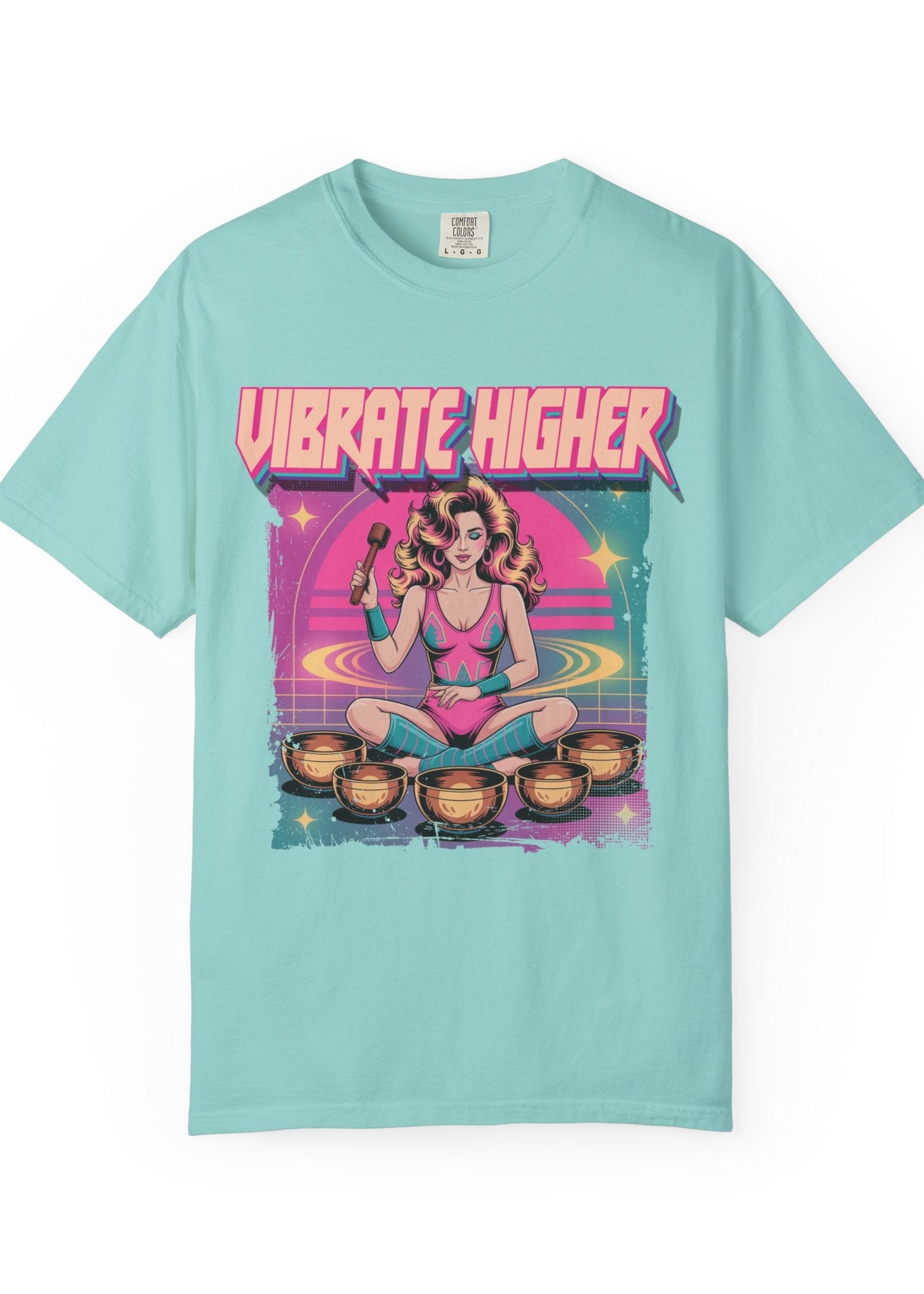 Vibrate Higher Retro 80s Sound Bath Tee