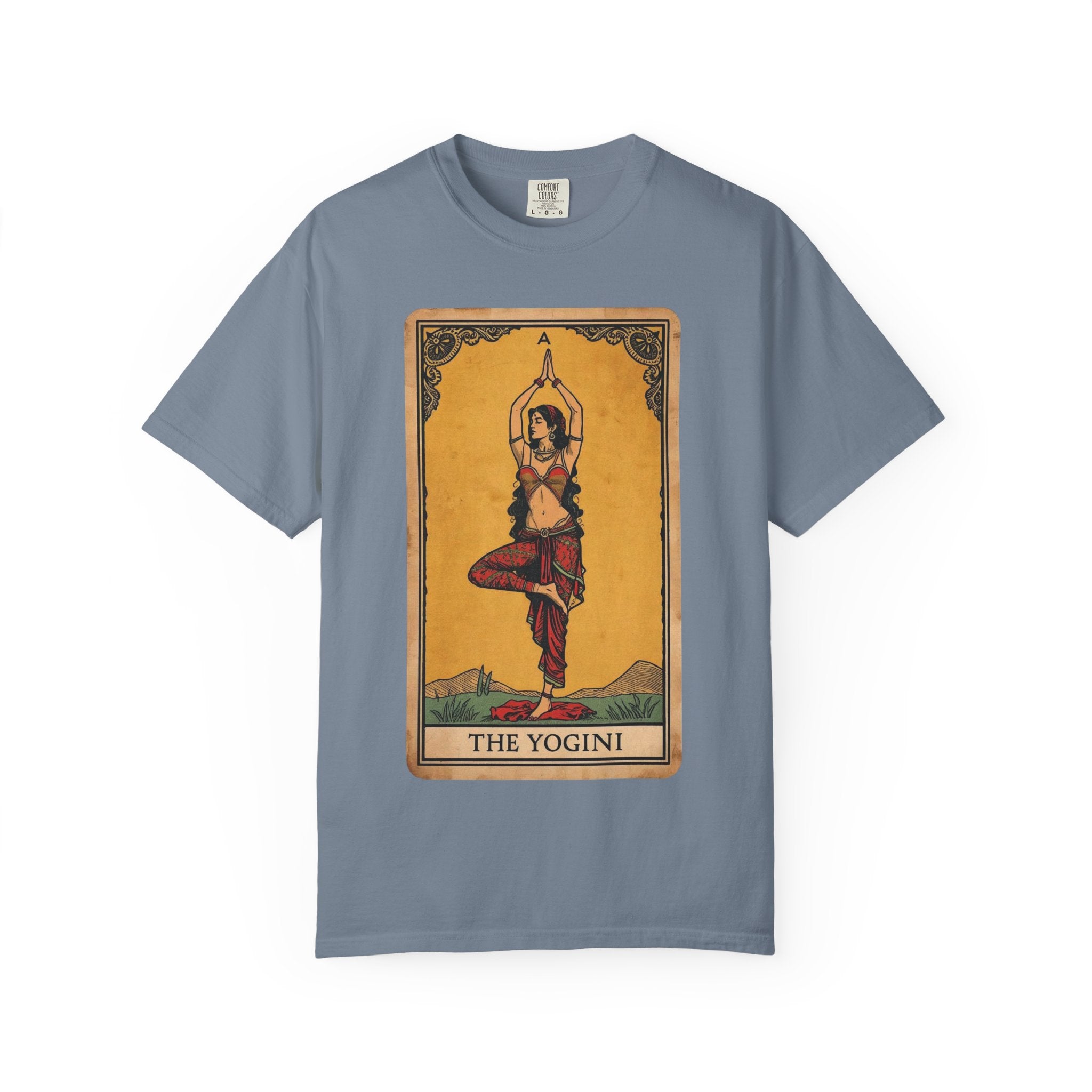 The Yogini Tarot Card T-Shirt – Vintage Mystical Yoga Graphic Tee