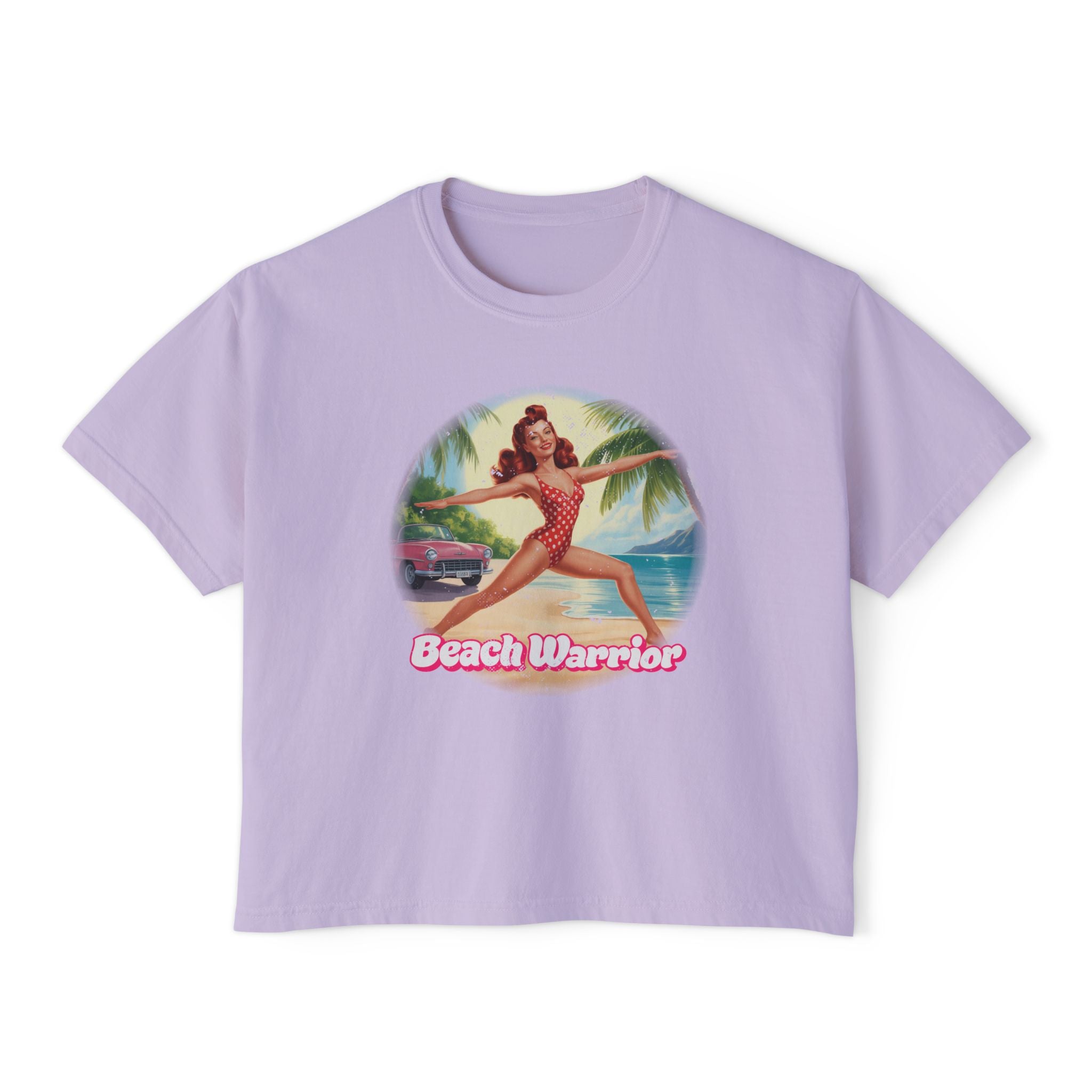 Beach Warrior Retro Graphic T-Shirt – Vintage Pin-Up Summer Tee