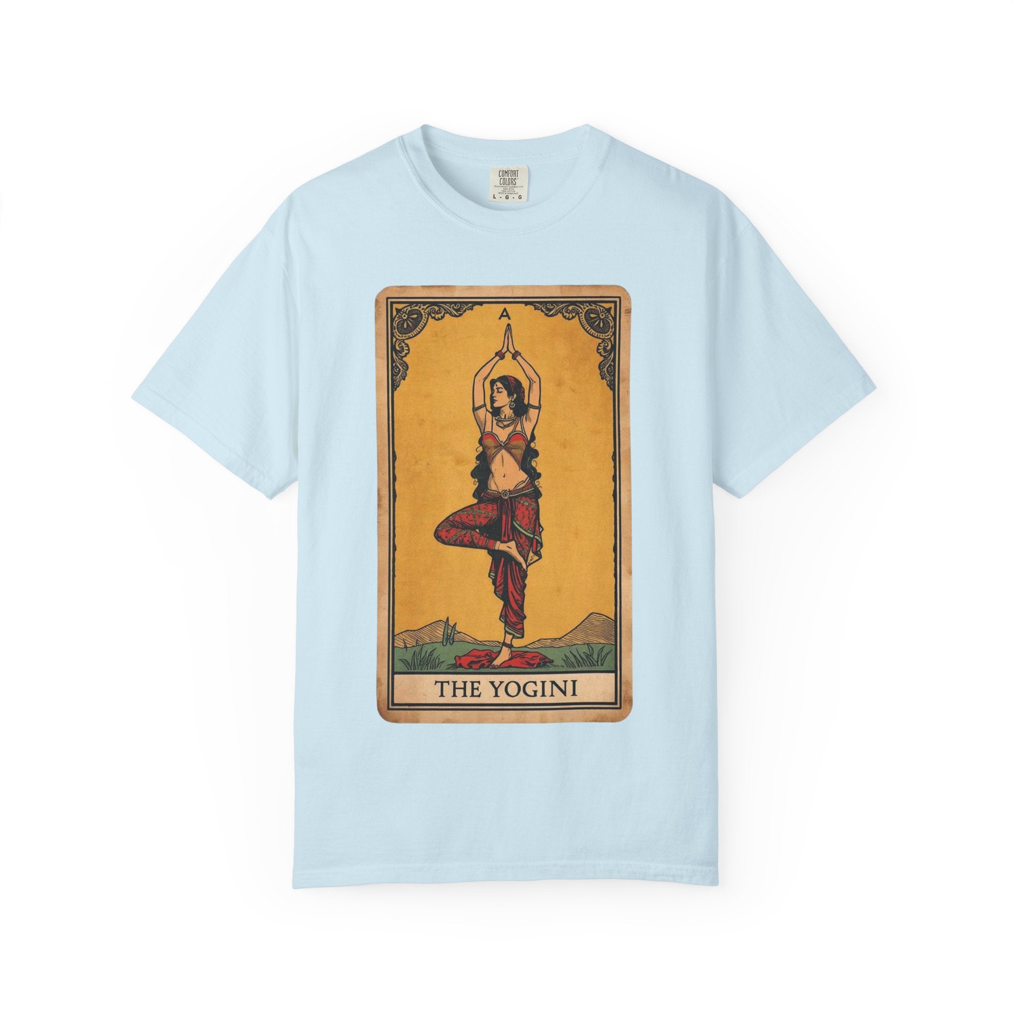 The Yogini Tarot Card T-Shirt – Vintage Mystical Yoga Graphic Tee
