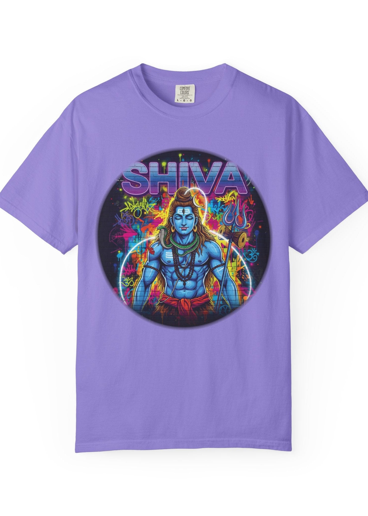 Neon Lord Shiva Graffiti Tee