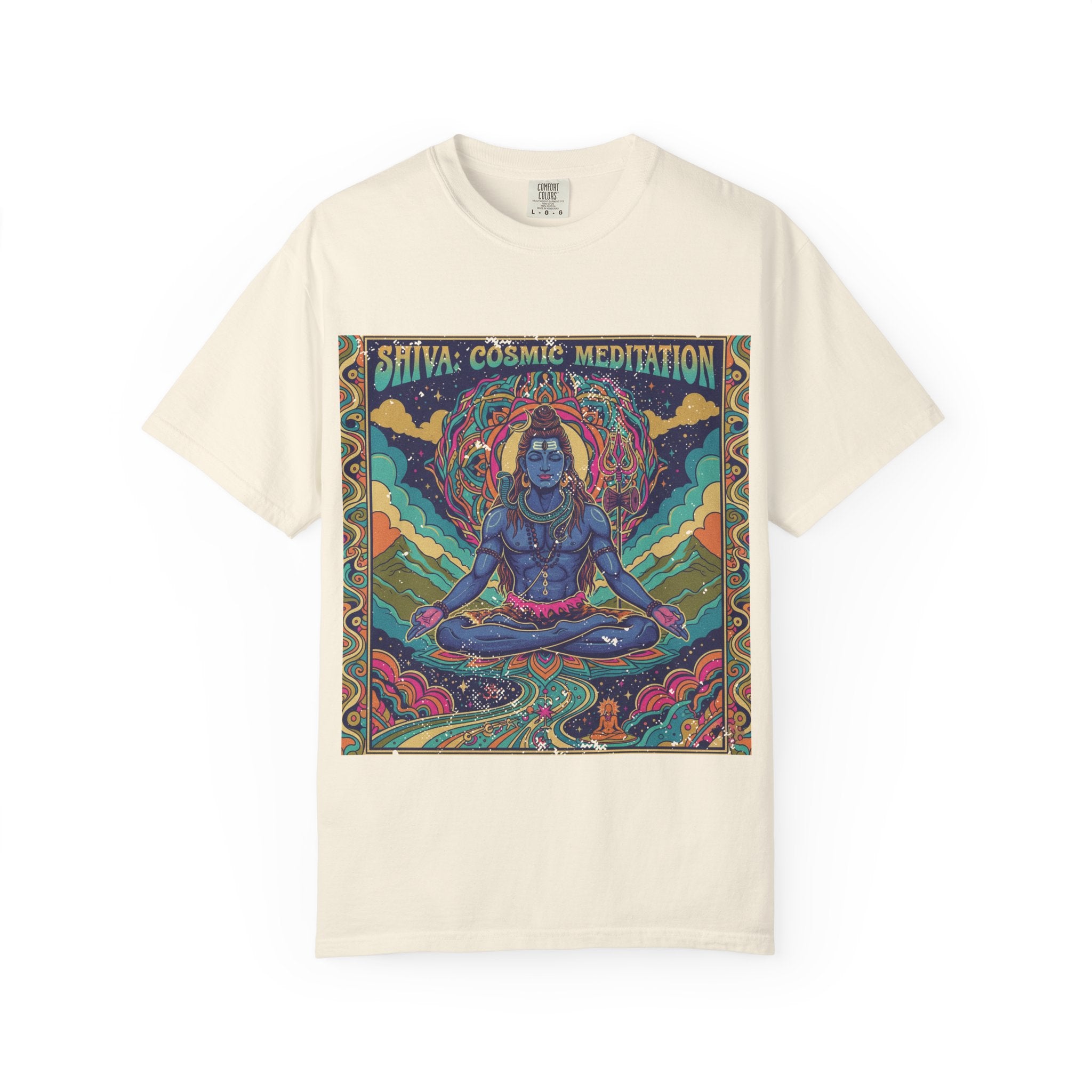 Shiva Cosmic Meditation T-Shirt – Psychedelic Spiritual Art Yoga Tee