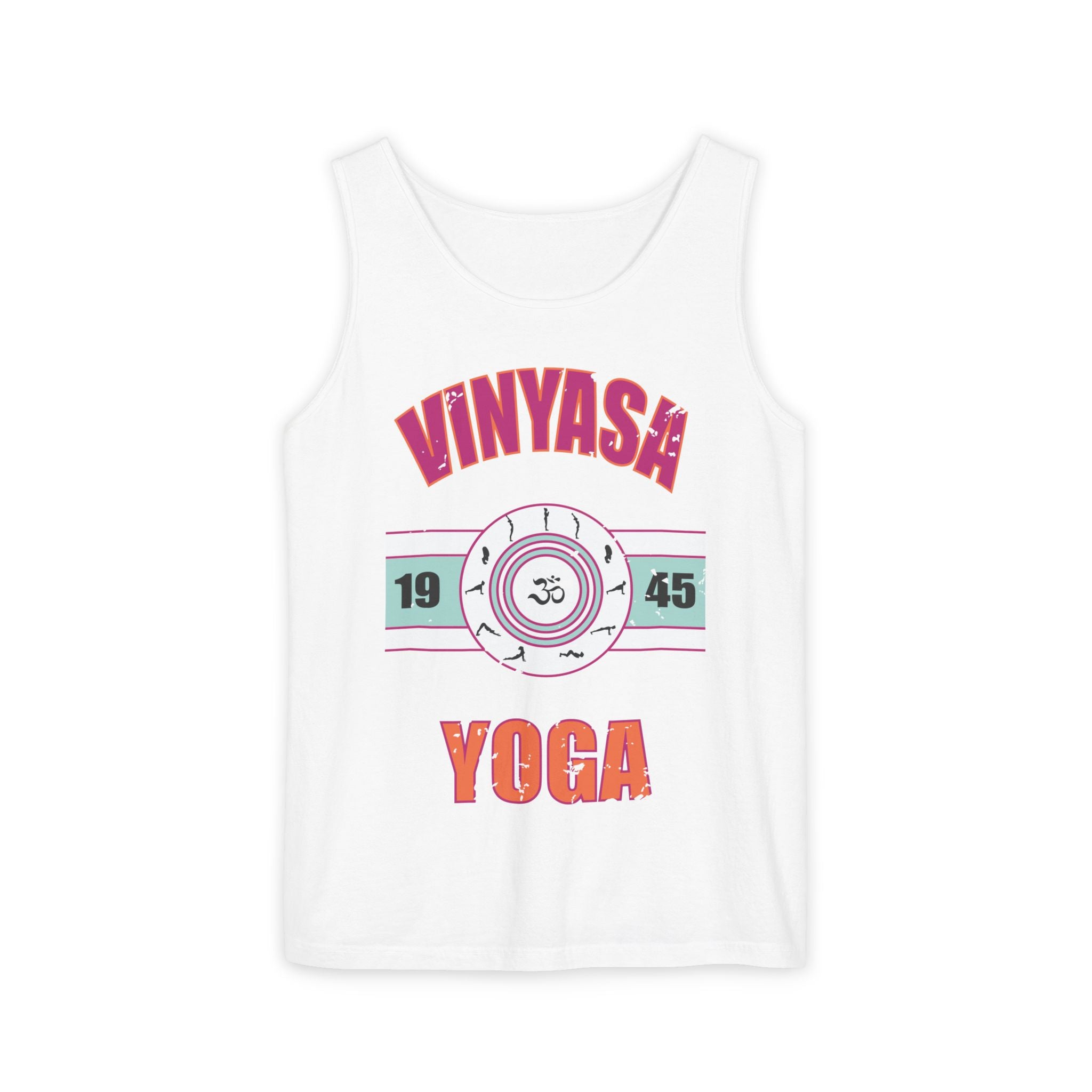 Vintage Vinyasa Yoga Tank Top – Retro Sun Salutation Flow Muscle Tee