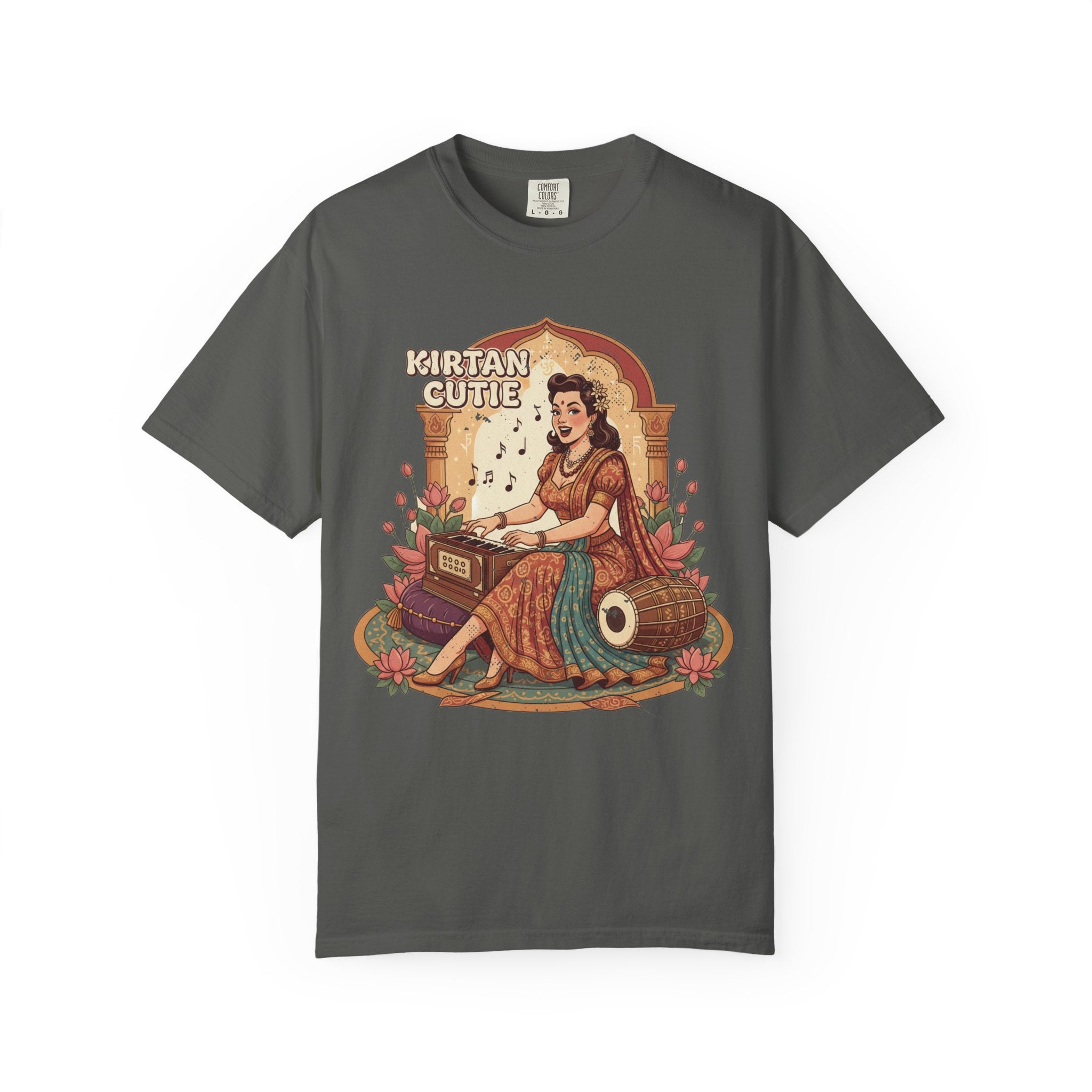 Kirtan Cutie Retro T-Shirt – Vintage Bhakti Yoga Harmonium Graphic Tee