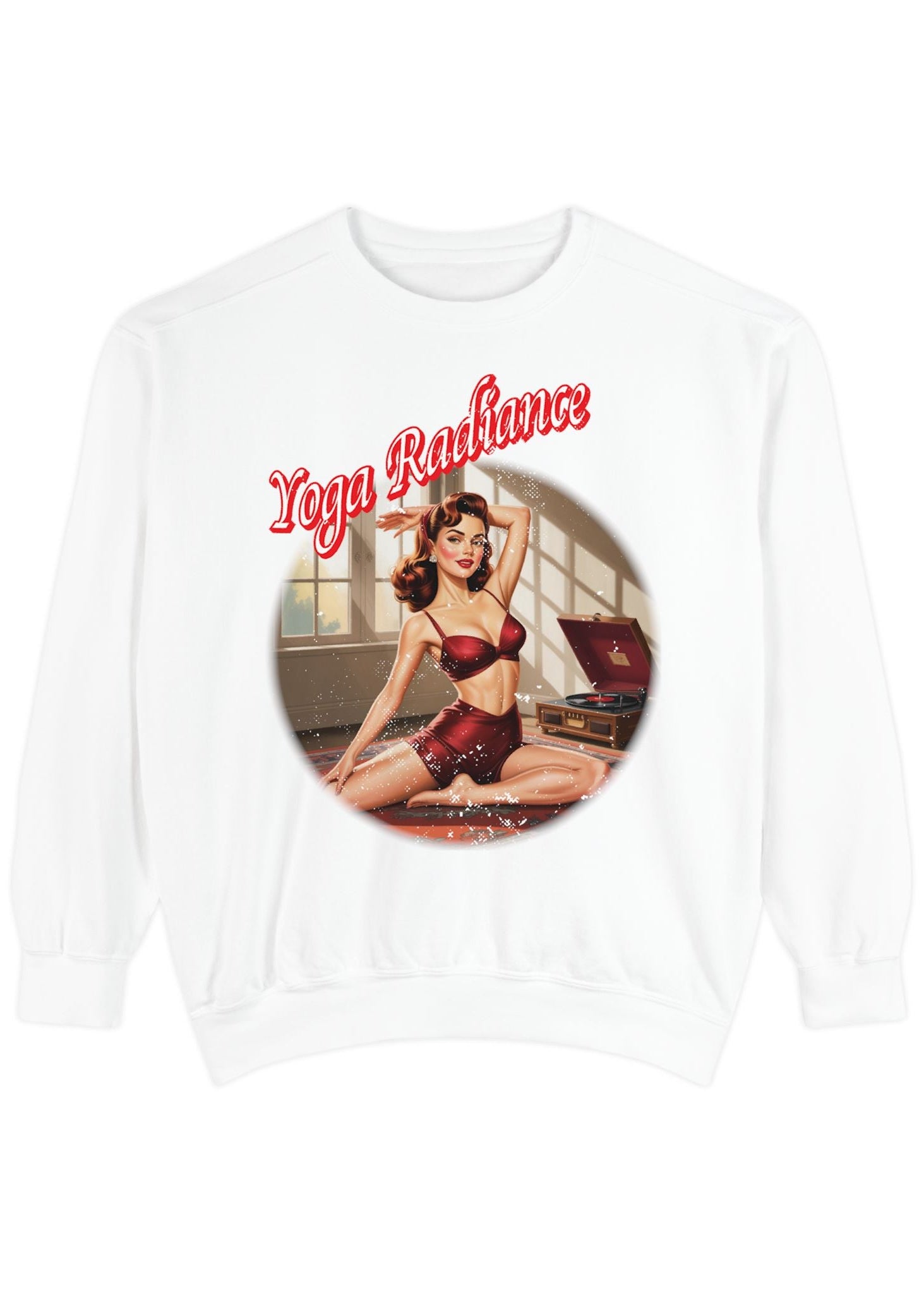 Yoga Radiance Vintage Pin-Up Sweatshirt